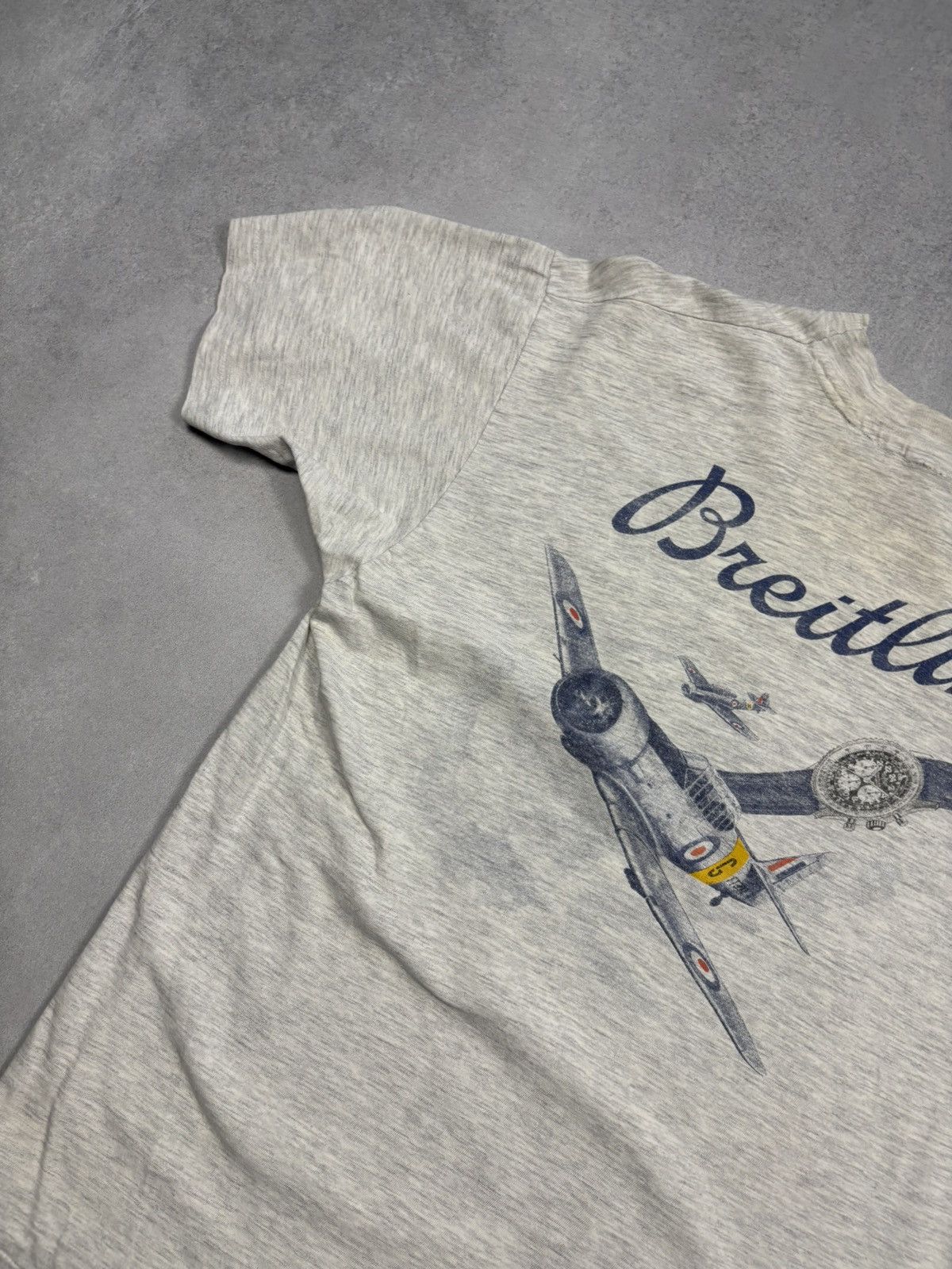 Breitling Vintage 80s Breitling Aviation Graphic T Shirt Watch Promo Size US XL / EU 56 / 4 - 4 Thumbnail