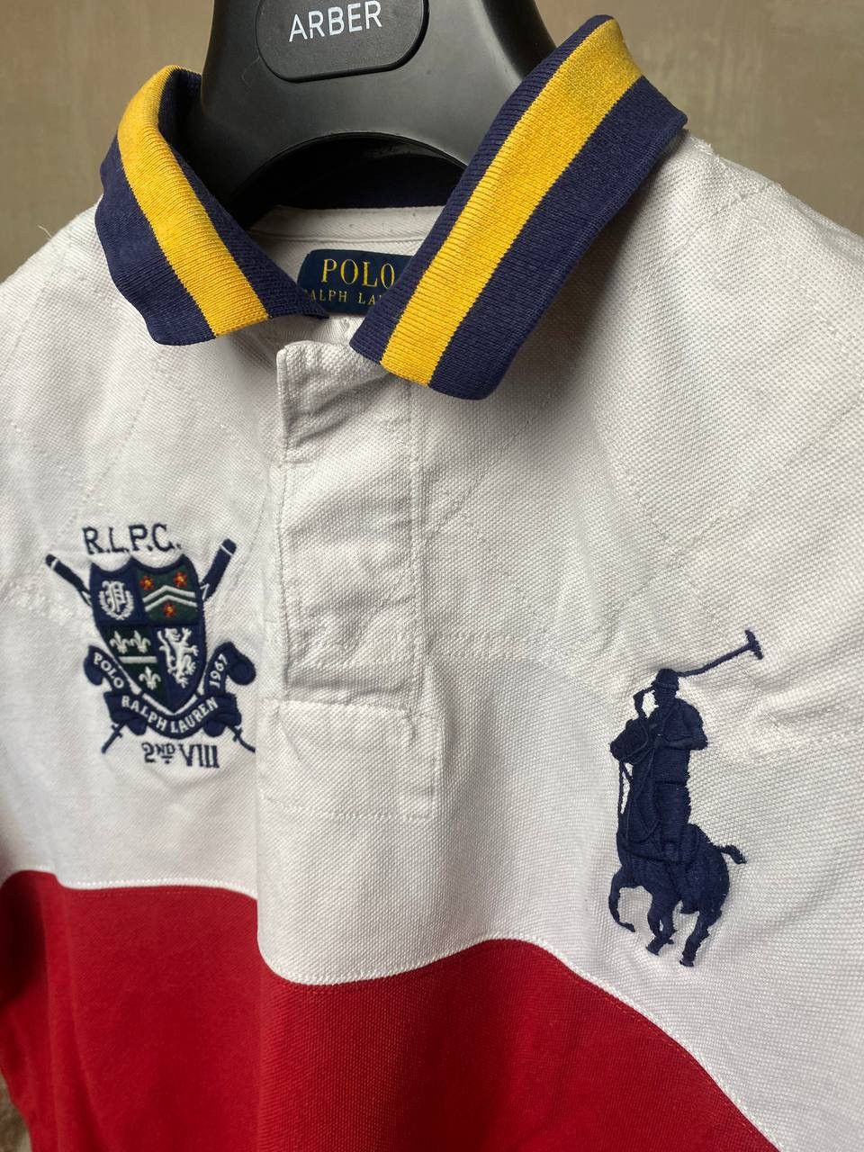 Polo Ralph Lauren 🔥 Ralph Lauren Club Chief Keef Y2K Polo T Shirt Big Logo Size US XL / EU 56 / 4 - 6 Thumbnail