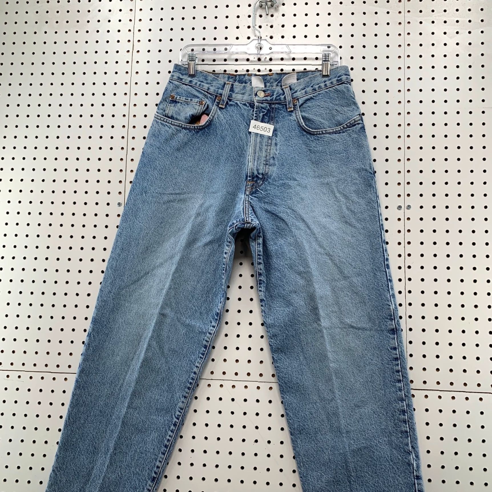Lucky Brand VINTAGE Lucky Brand Jeans Men 30x29 Baggy Straight 8 Dungaree USA Blue Cotton Denim 5-Pocket Men’s Jeans Size US 30 / EU 46 - 5 Thumbnail
