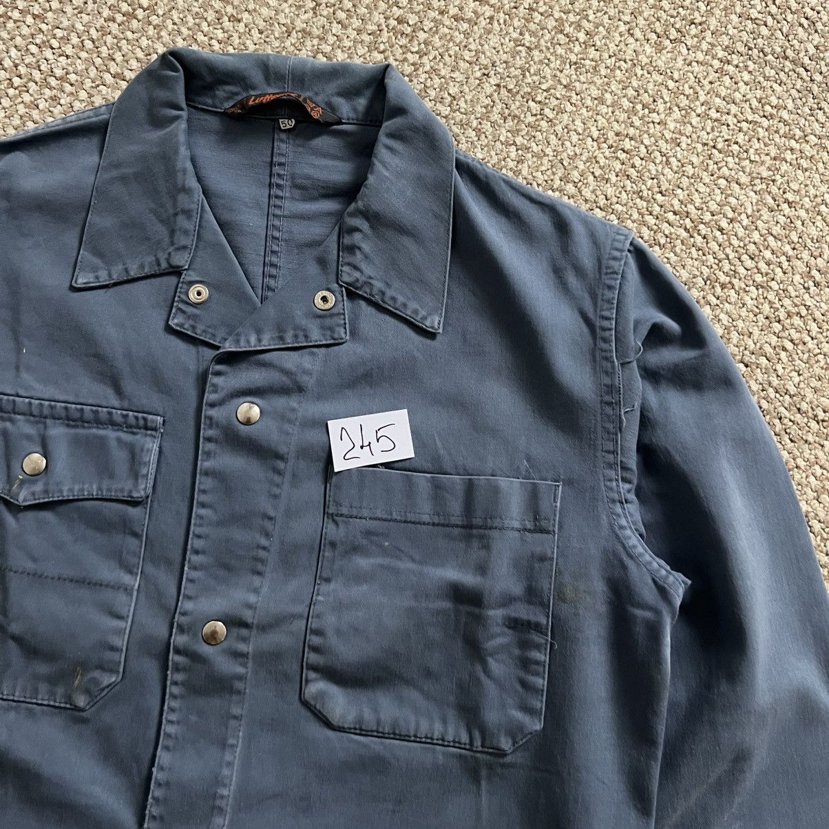 Le Laboureur Lutteurs vintage distressed works overshirt french jacket Size US M / EU 48-50 / 2 - 8 Thumbnail