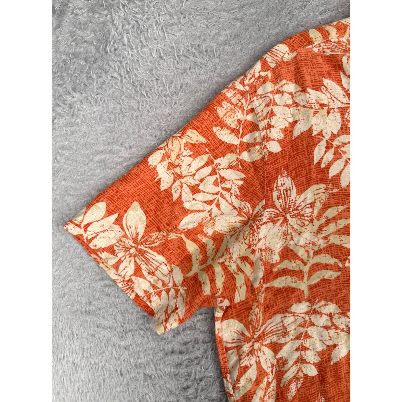 Vintage VINTAGE Vintage Silk Shirt Men Large Orange Floral Silk Blend Button Up Hawaiian Beach Shirt MENS Size US L / EU 52-54 / 3 - 3 Thumbnail