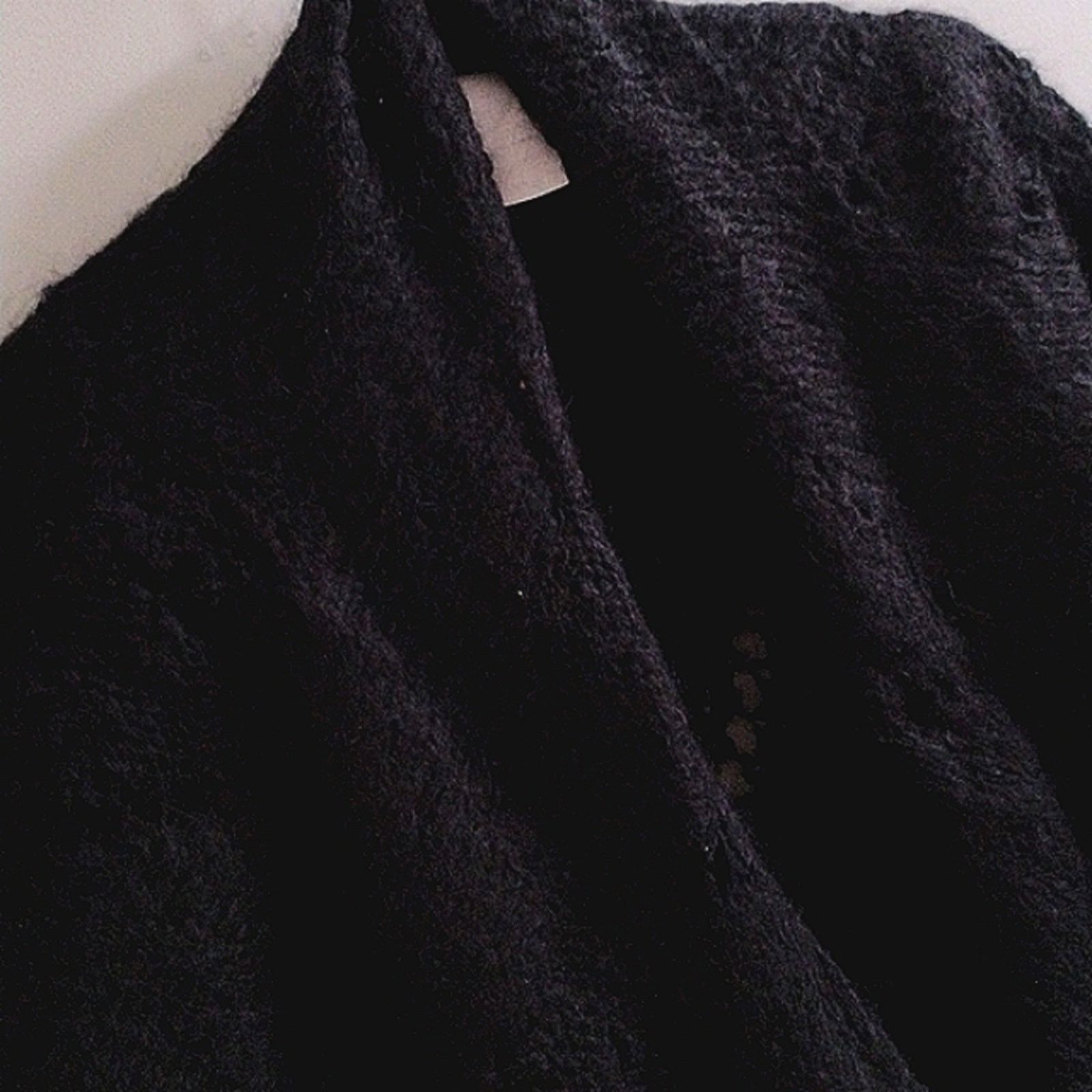 Other Simply Natural PERU SURI WOOL Cardigan Sz L BLACK Bell Boho Size M / US 6-8 / IT 42-44 - 16 Thumbnail