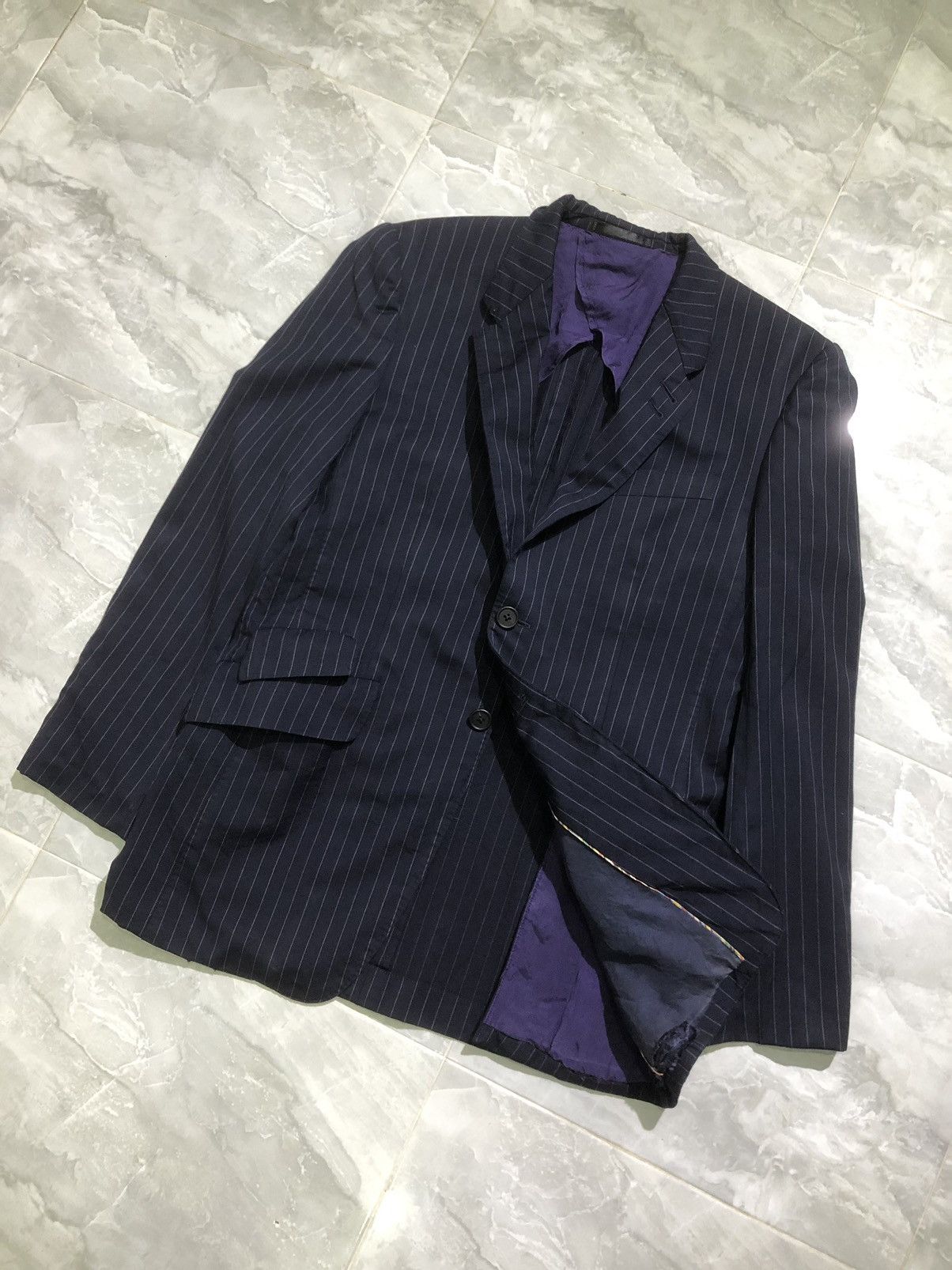 Cerruti 1881 × Paul Smith Paul Smith x Lanificio Cerruti stripe blazer single breasted Size 38R - 6 Thumbnail