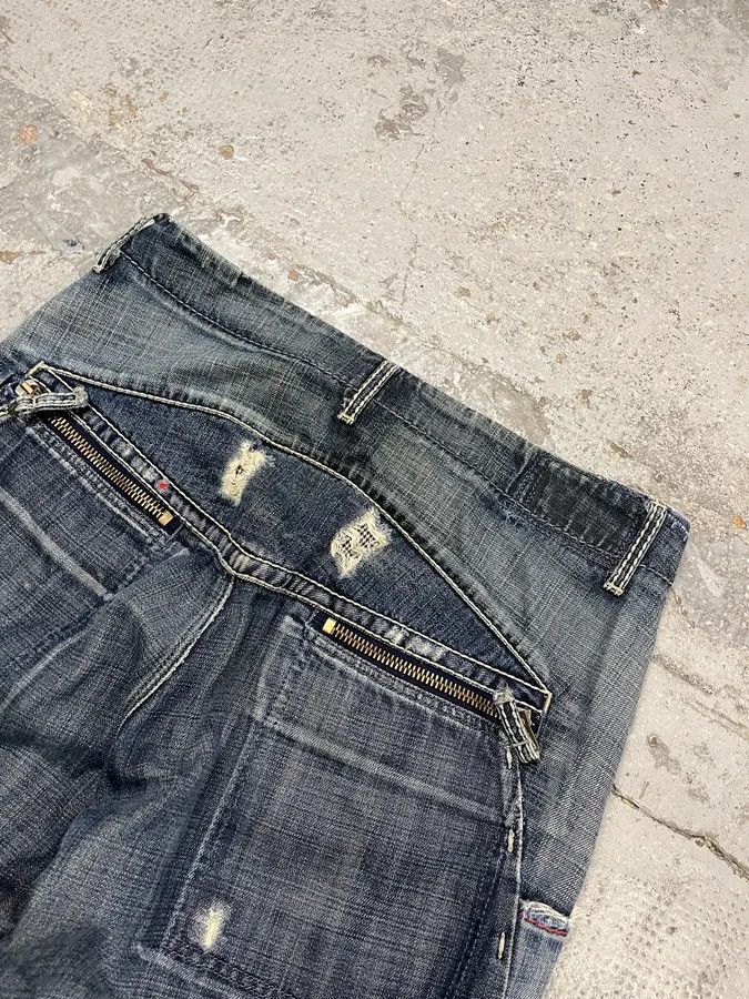 Marithe + Francois Girbaud SS2006 Marithé + François Girbaud Blue Faded Denim Jeans Size US 33 - 8 Thumbnail