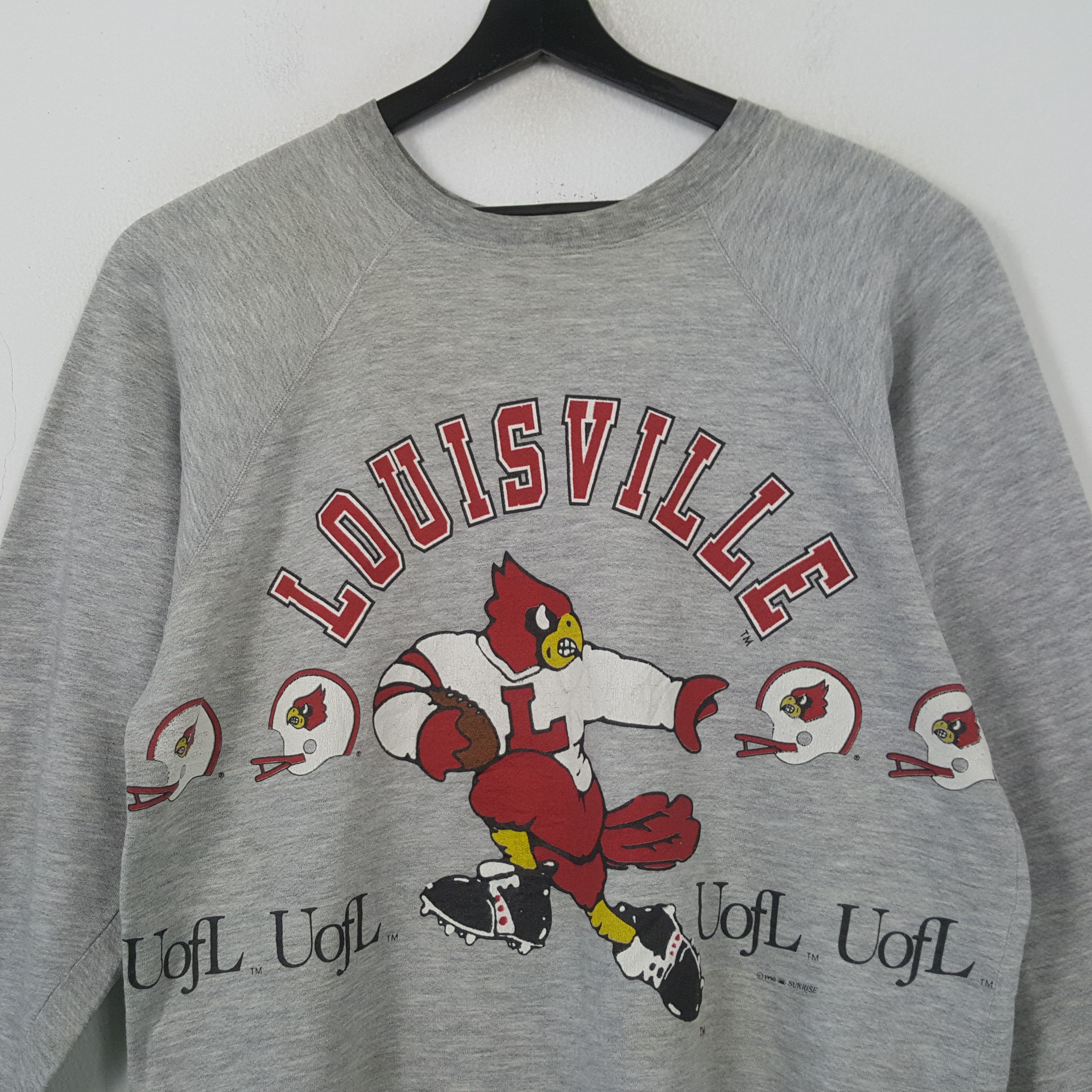 Vintage University Of Louisville Football Team Sweatshirt RR6 Size US M / EU 48-50 / 2 - 2 Thumbnail