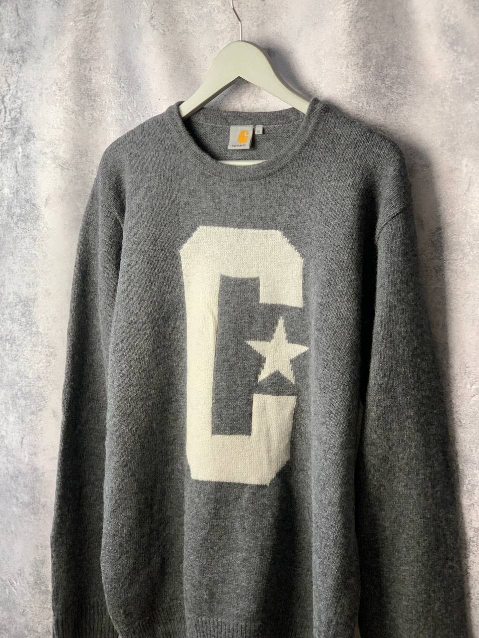 Carhartt Carhartt WIP Union Wool Sweater Big Logo Stars Men's XLarge Size US XL / EU 56 / 4 - 2 Thumbnail