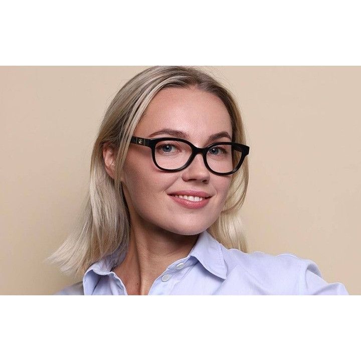 Gucci Gucci GG1115O 001 Eyeglasses Black 53mm Square Frame Size ONE SIZE - 5 Thumbnail