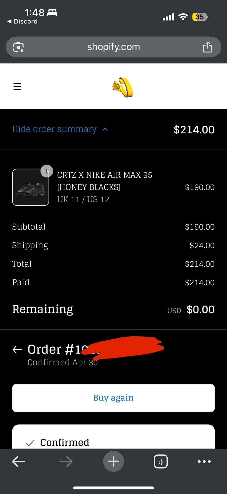 Corteiz × Nike Corteiz CRTZ X NIKE AIR MAX HONEY BLACKS - size 12 Size US 12 / EU 45 - 19 Thumbnail