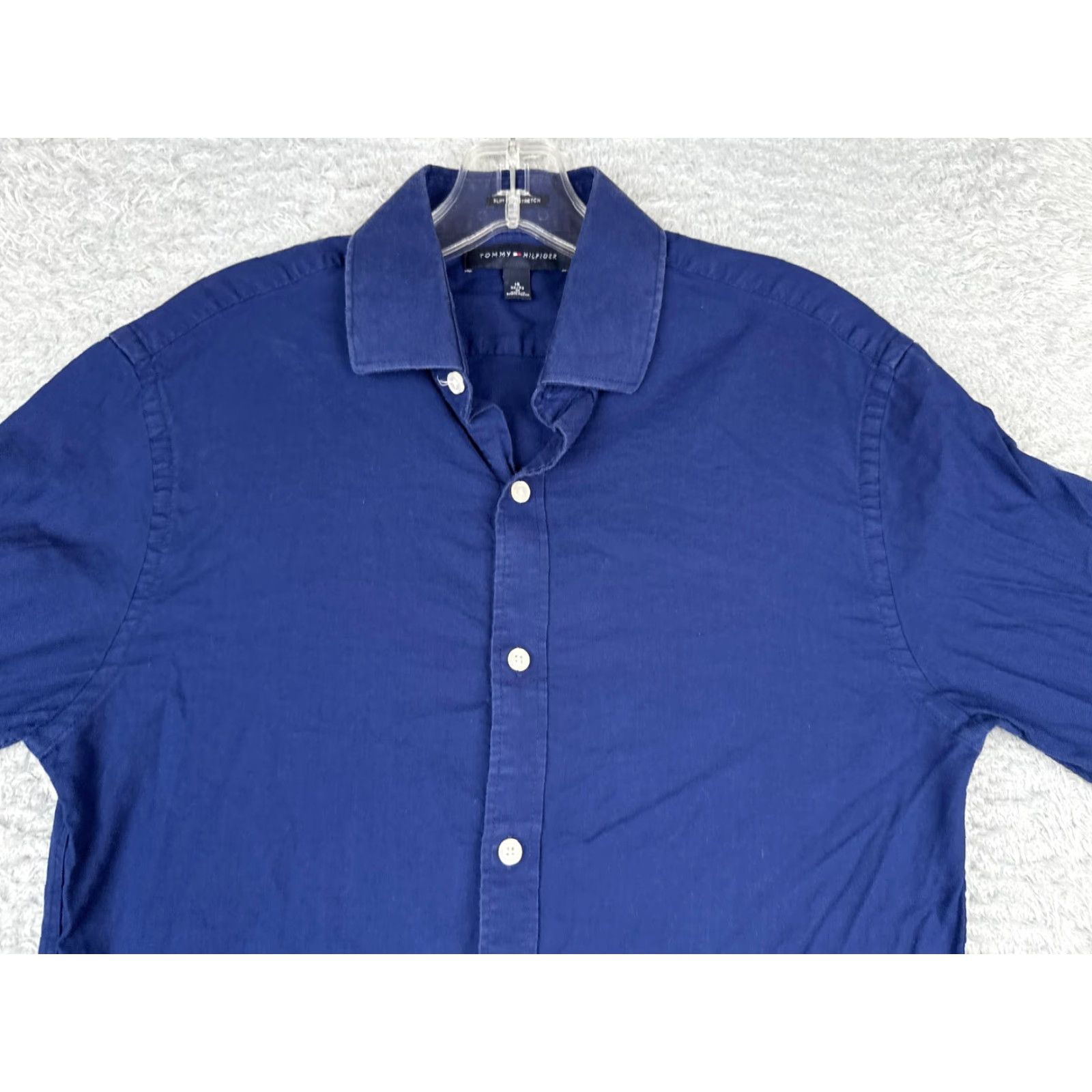 Tommy Hilfiger Tommy Hilfiger Button-Up Shirt Men 15 Blue Long Sleeve Cotton Regular Fit Size US M / EU 48-50 / 2 - 4 Thumbnail