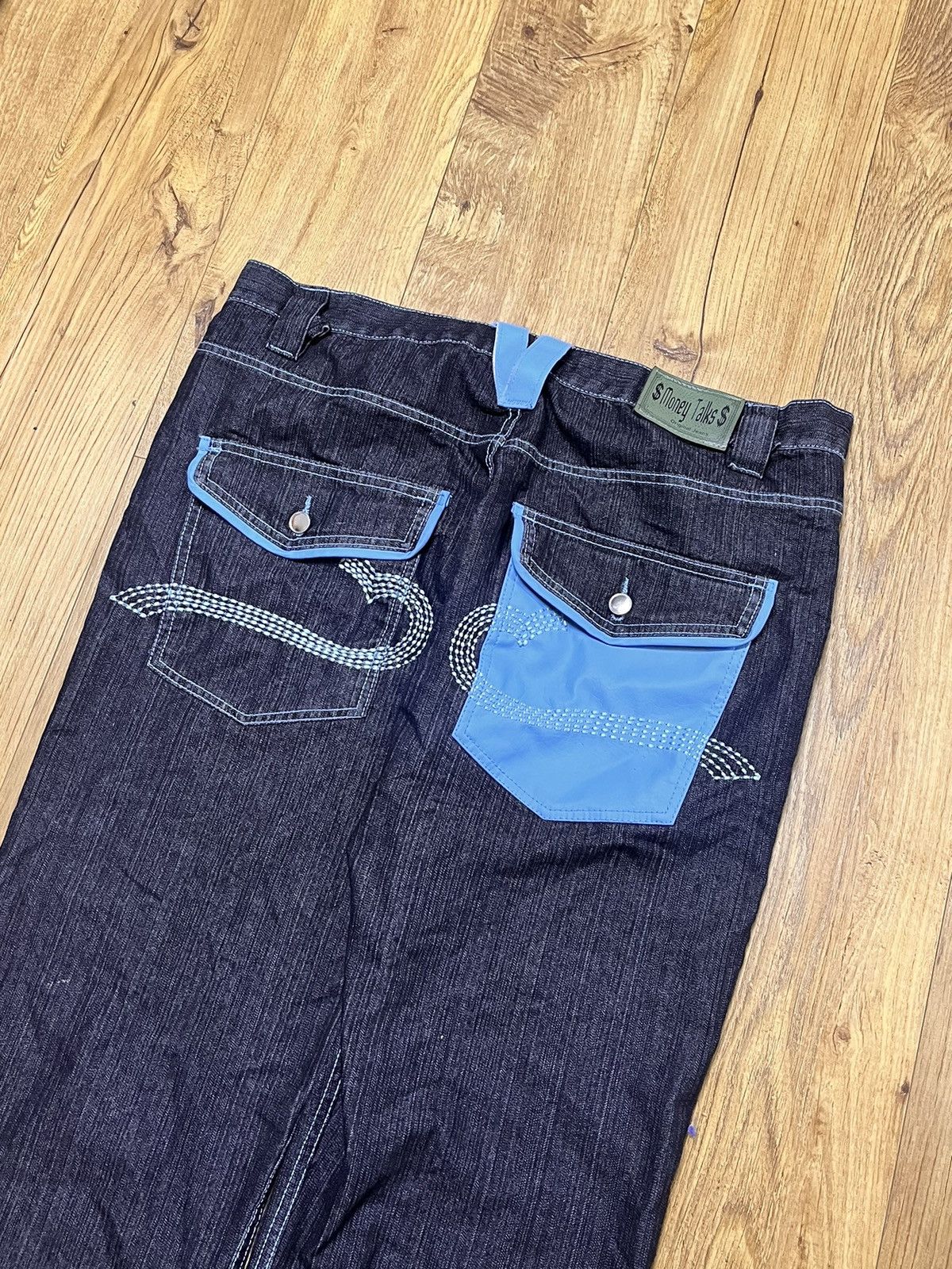 JNCO × Shorty's Skateboards Money Talks JNCO Baggy Denim Pants Size US 36 / EU 52 - 2 Thumbnail