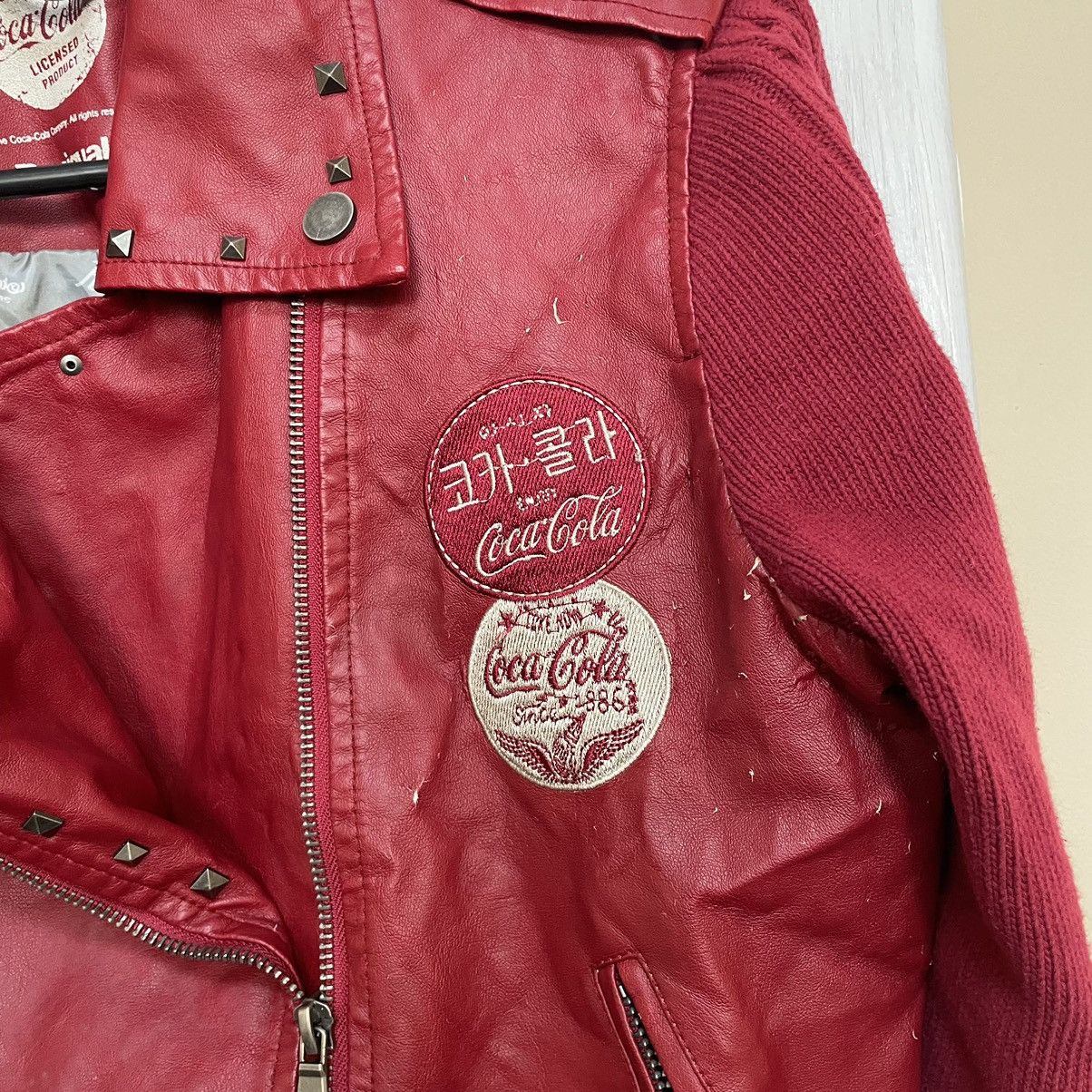 Coca Cola × Japanese Brand 90’s Leather Jacket Women’s Punk Rock bomber desigual chrome Size S / US 4 / IT 40 - 6 Thumbnail