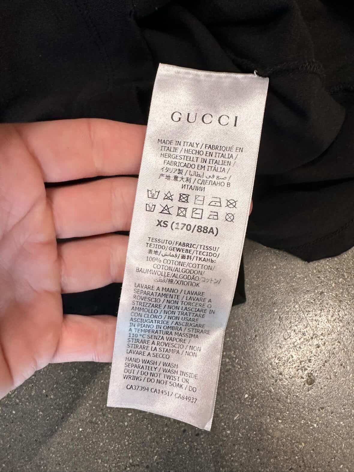 Gucci Gucci Logo Washed Print T-Shirt Black Size US XS / EU 42 / 0 - 4 Thumbnail