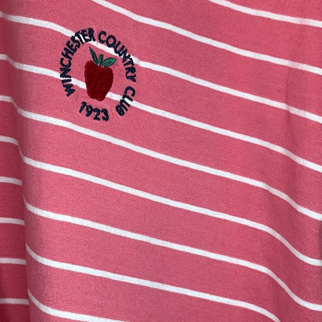 Peter Millar Peter Millar Mens Pink White Striped Golf Polo Shirt XL Double Mercerized Multicolor Size US XL / EU 56 / 4 - 2 Thumbnail