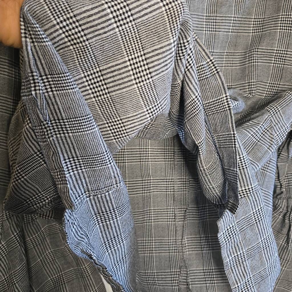 Laundry by Shelli Segal Laundry by Shelli Segal Plaid Bell Sleeve Top Womens Large 100% Cotton Blouse Size L / US 10 / IT 46 - 13 Thumbnail