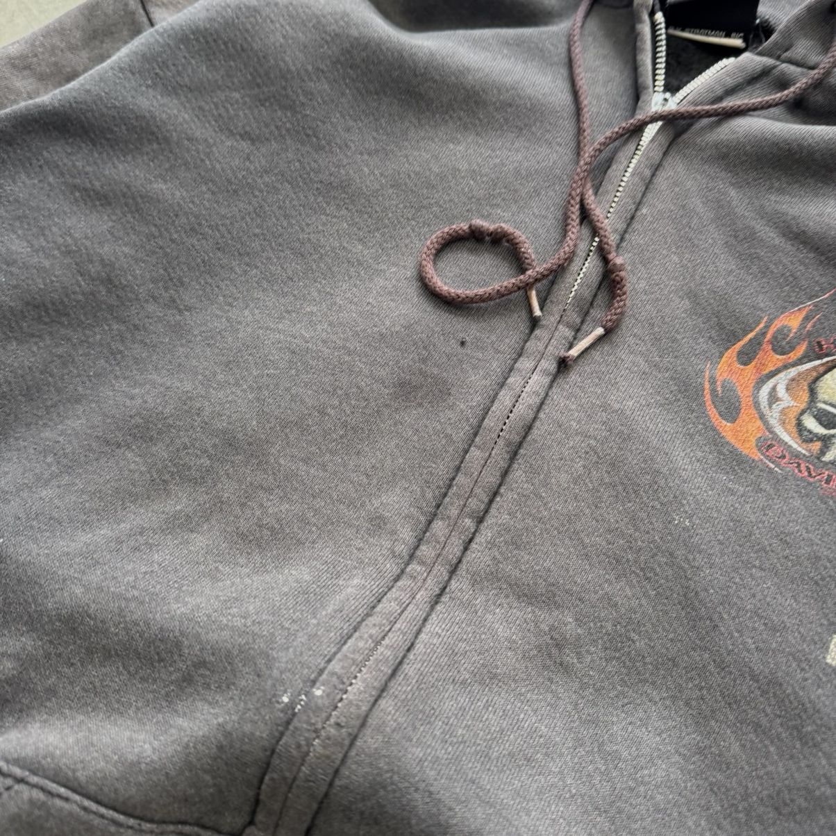 Harley Davidson Vintage ERD Style Chrome Flame Harley Davidson Zip Up Hoodie Size US XL / EU 56 / 4 - 5 Thumbnail