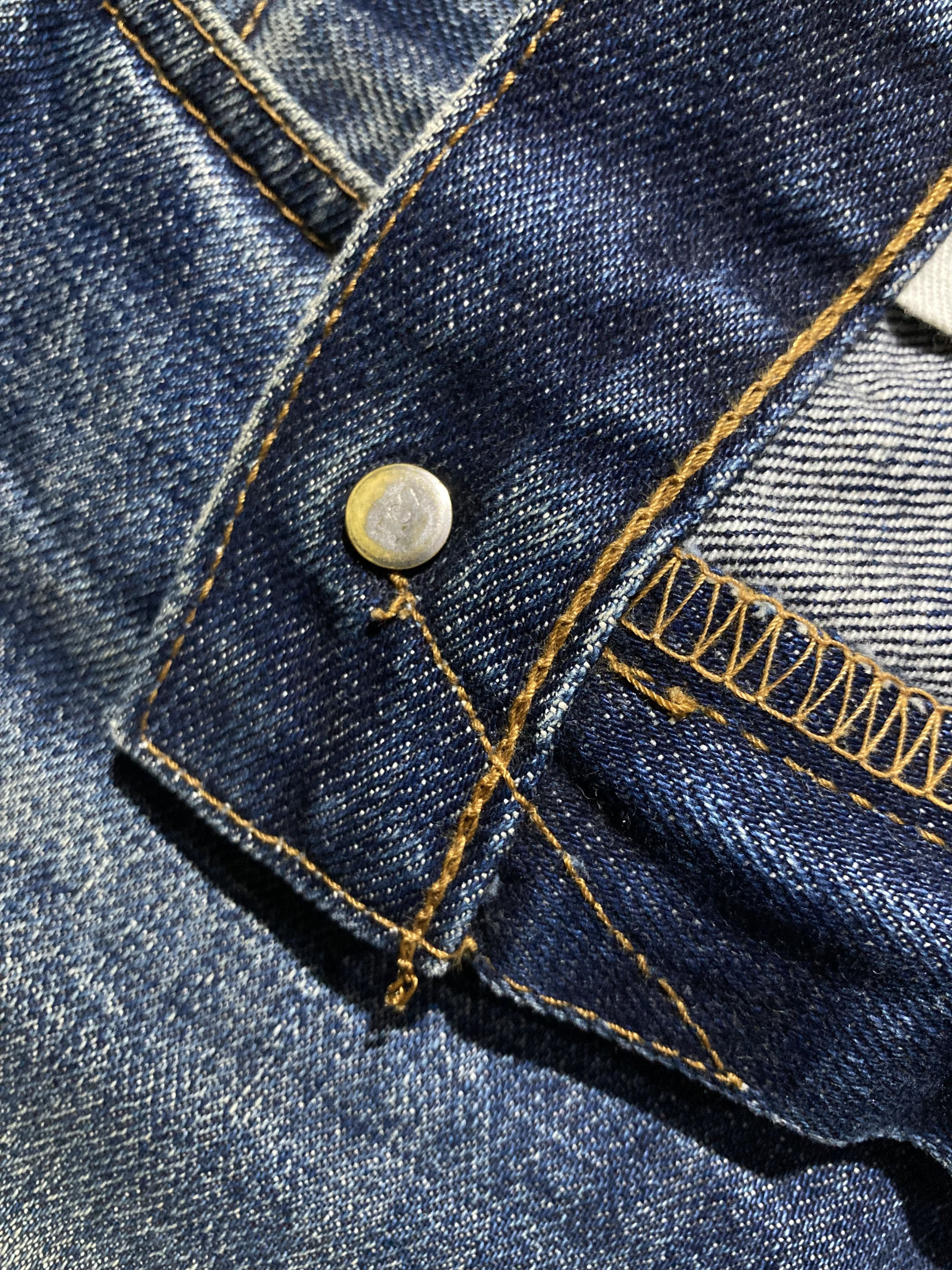 1990s Vintage Levis 502xx Selvedge Distressed Faded Jeans