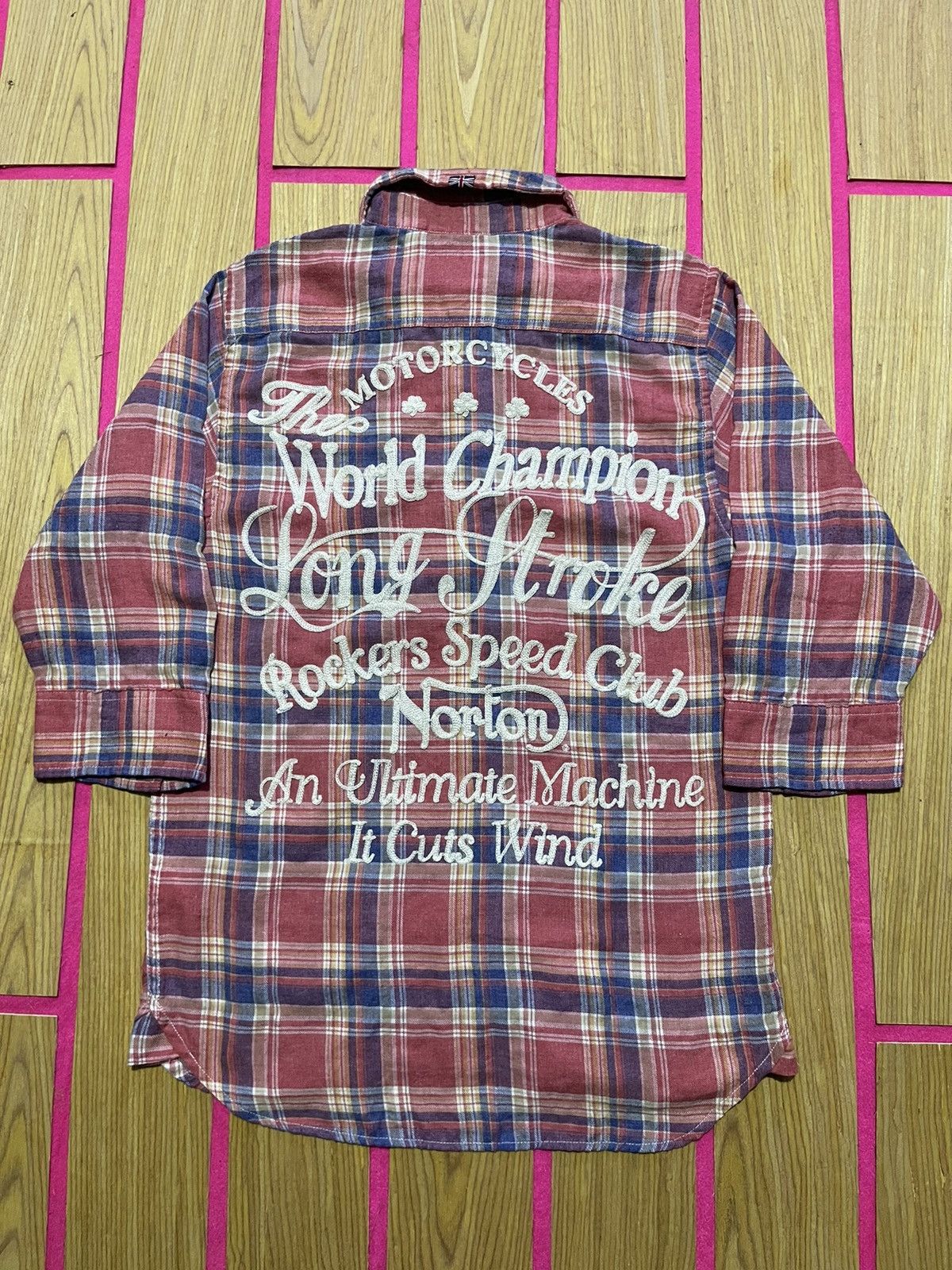 If Six Was Nine VINTAGE Y2K NORTON long sleeve shirt full embroidery writing Size US M / EU 48-50 / 2 - 1 Thumbnail