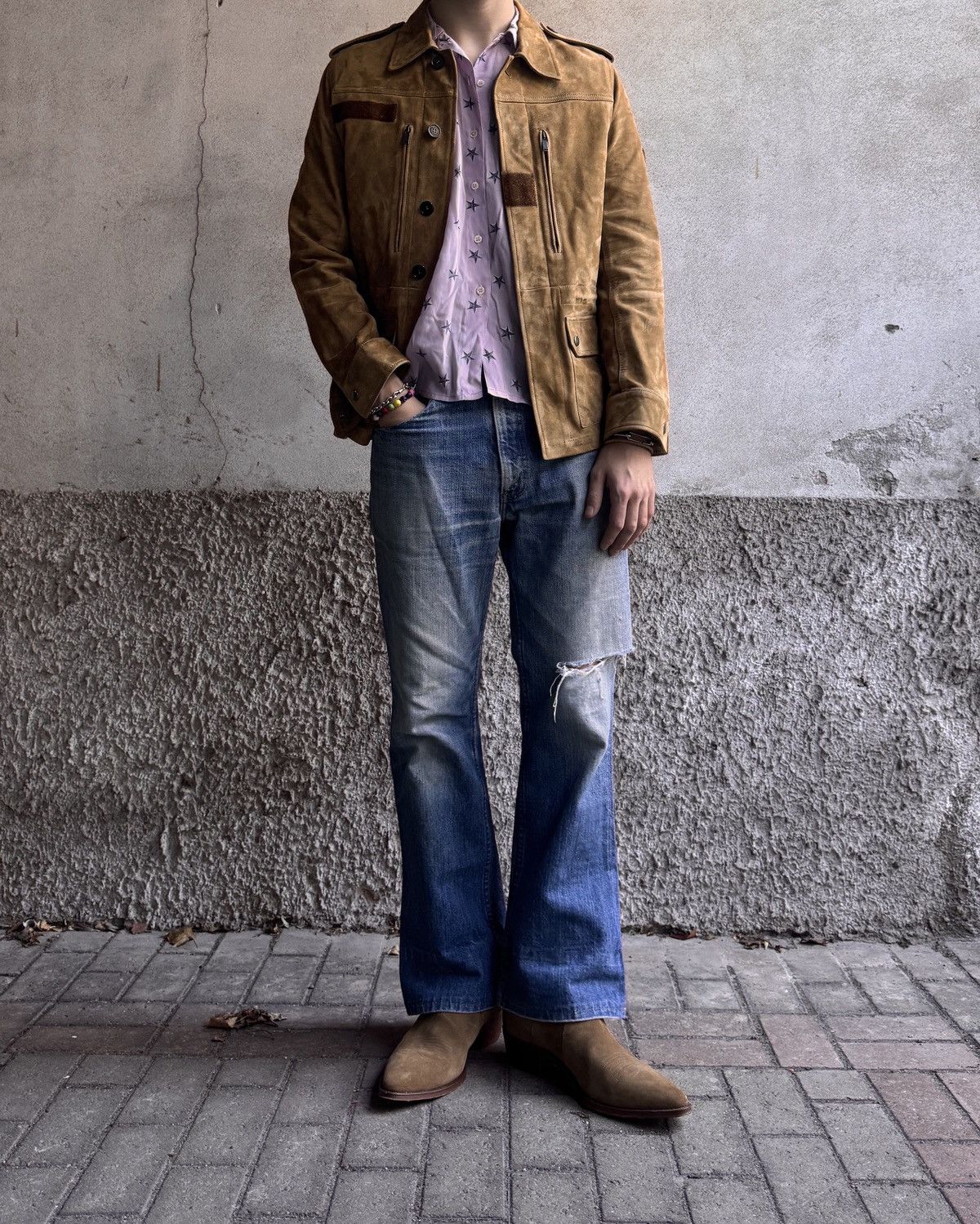 Saint Laurent Paris Saint Laurent “F2” Lamb Suede Military Jacket Size US S / EU 44-46 / 1 - 5 Thumbnail