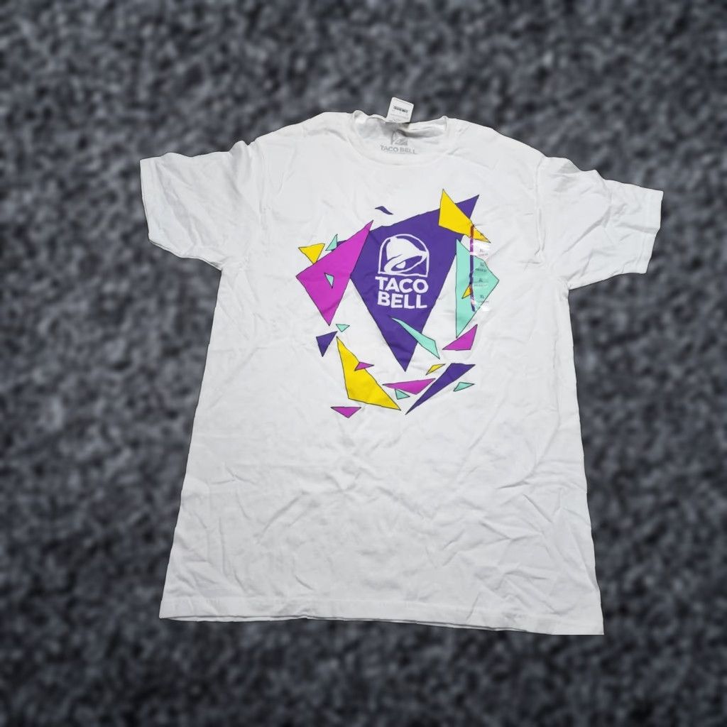 Bell VINTAGE Taco Bell Graphic Tee T-Shirt Mens XL White Retro 100% Cotton Size US XL / EU 56 / 4 - 1 Thumbnail