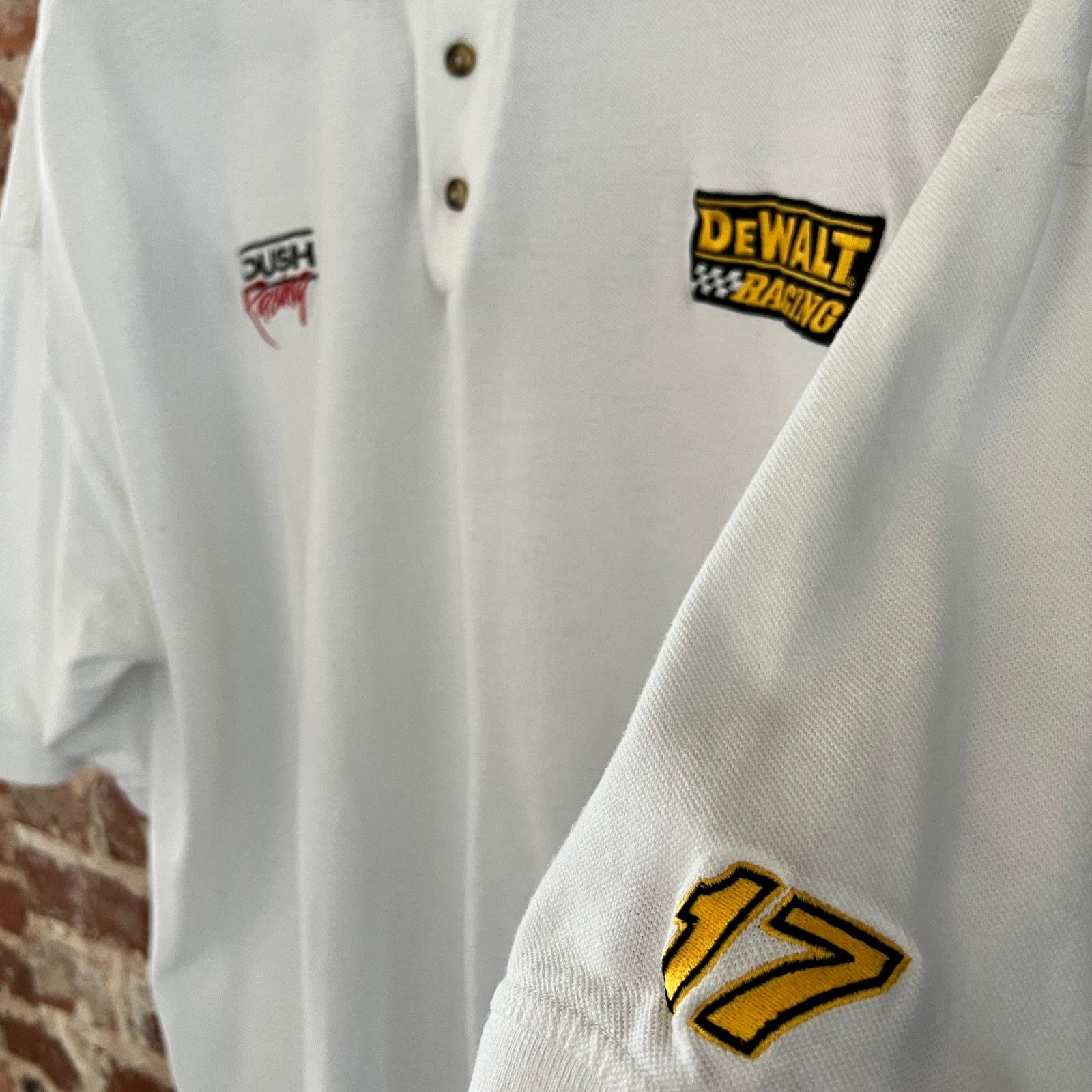 NASCAR NASCAR Kenseth 17 Roush Racing Dewalt Mens White Shirt 2XL Size US XXL / EU 58 / 5 - 3 Thumbnail