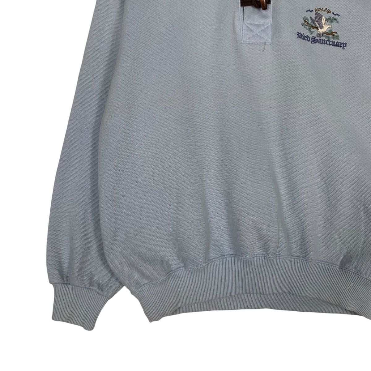 Vintage CATAMOUNT Bird Sanctuary Logo Polo Sweatshirt #1414-C64 Size US L / EU 52-54 / 3 - 3 Thumbnail