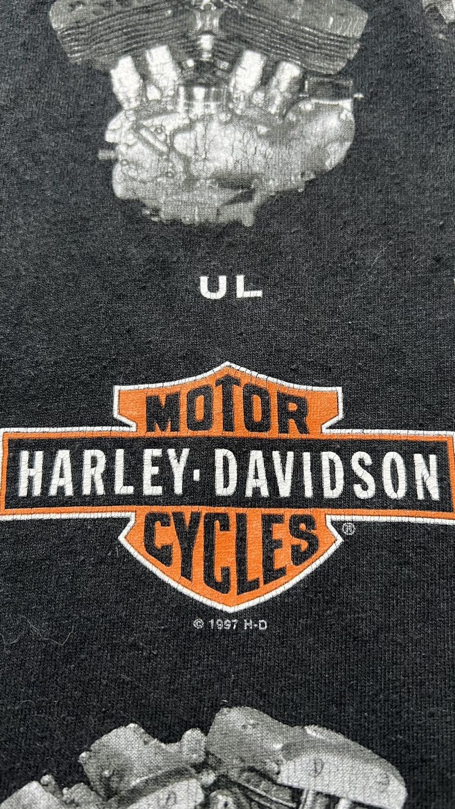 Harley Davidson 1997 Harley-Davidson Engines Knucklehead Panhead ENGLAND TEE Size US S / EU 44-46 / 1 - 7 Thumbnail