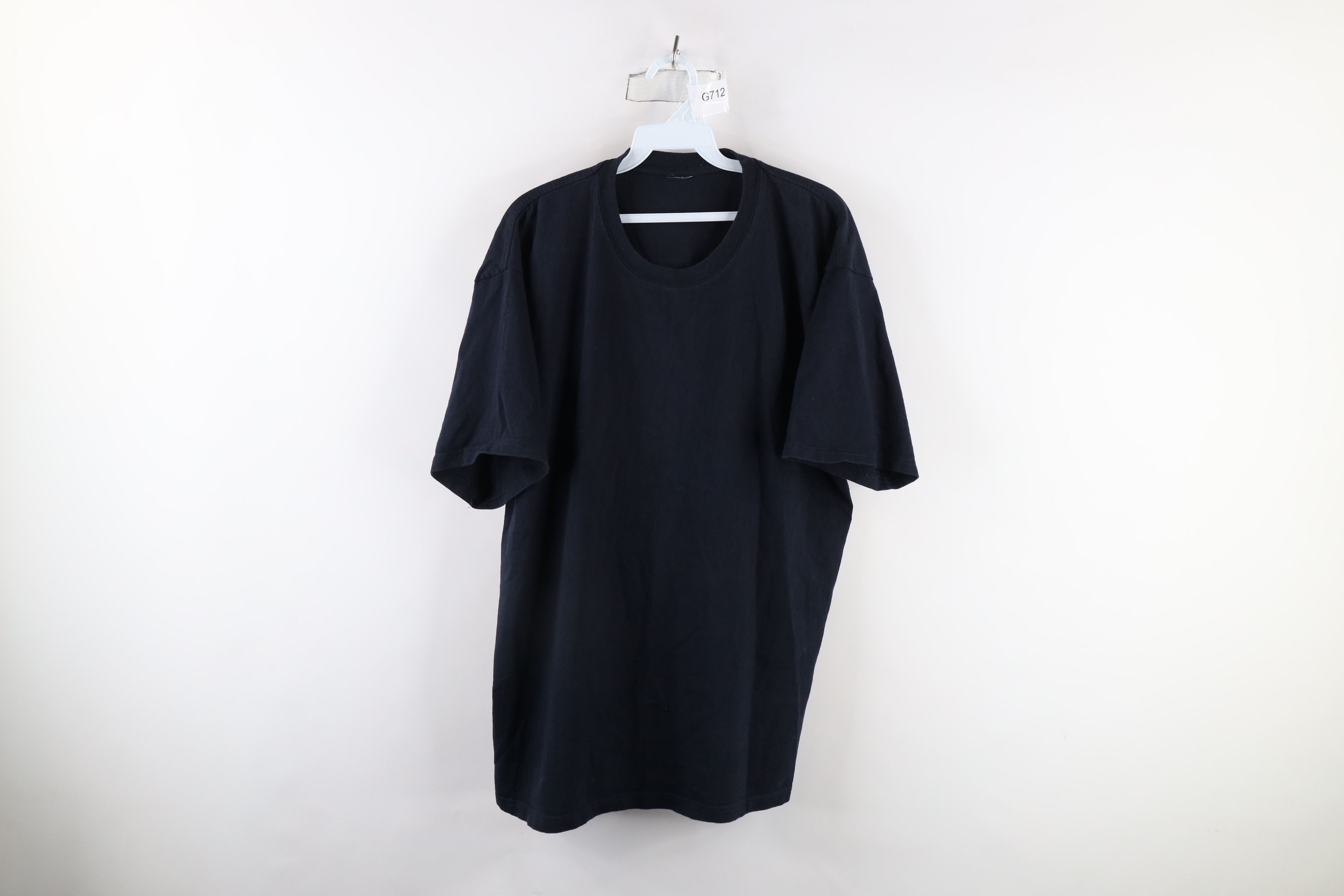 Vintage Vintage 90s Streetwear Heavyweight T-Shirt Black Cotton Size US XL / EU 56 / 4 - 1 Thumbnail