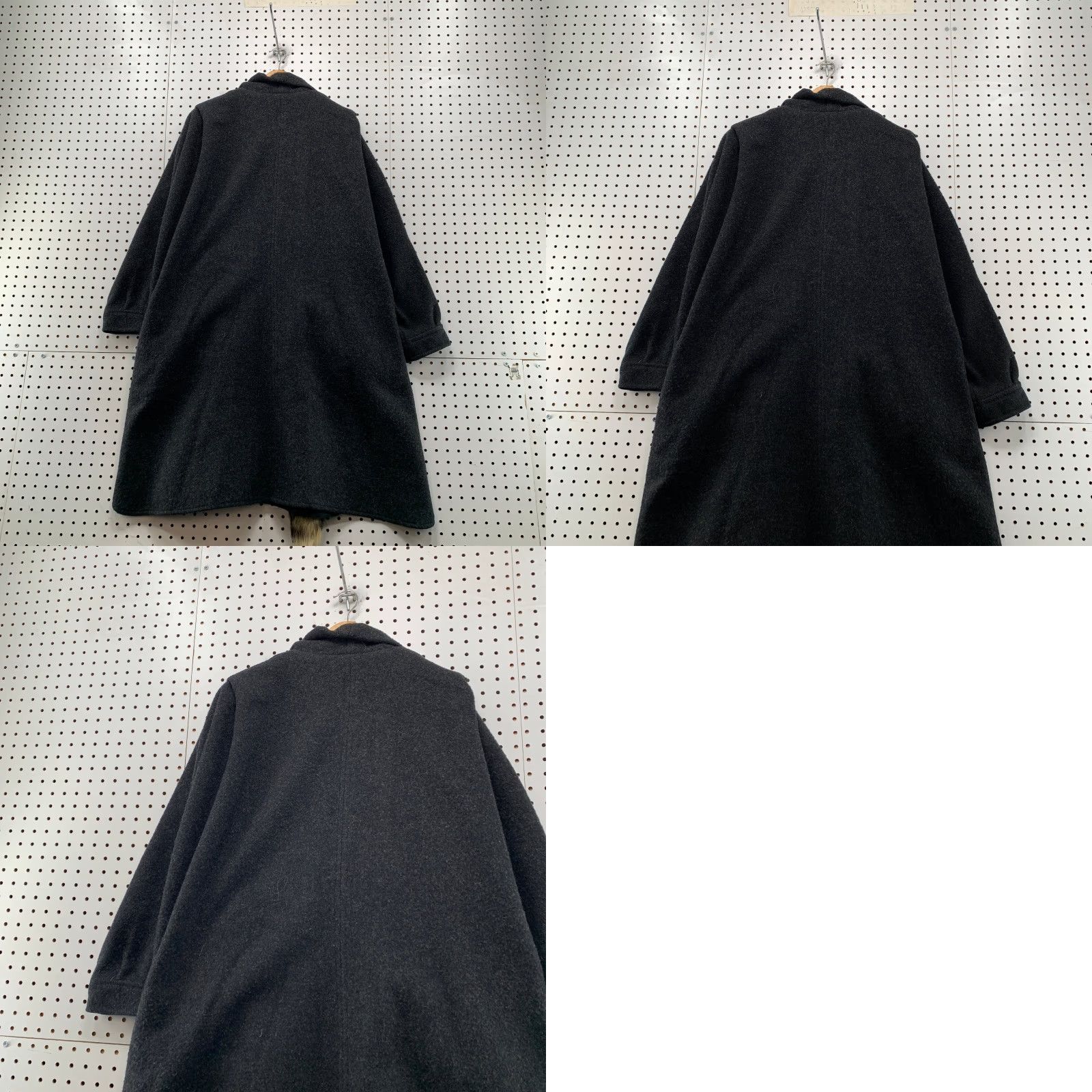 Vintage VINTAGE Capri Wool Cape Coat Womens M Charcoal Fox Tail Overcoat Wool Cape Coat Size M / US 6-8 / IT 42-44 - 9 Thumbnail