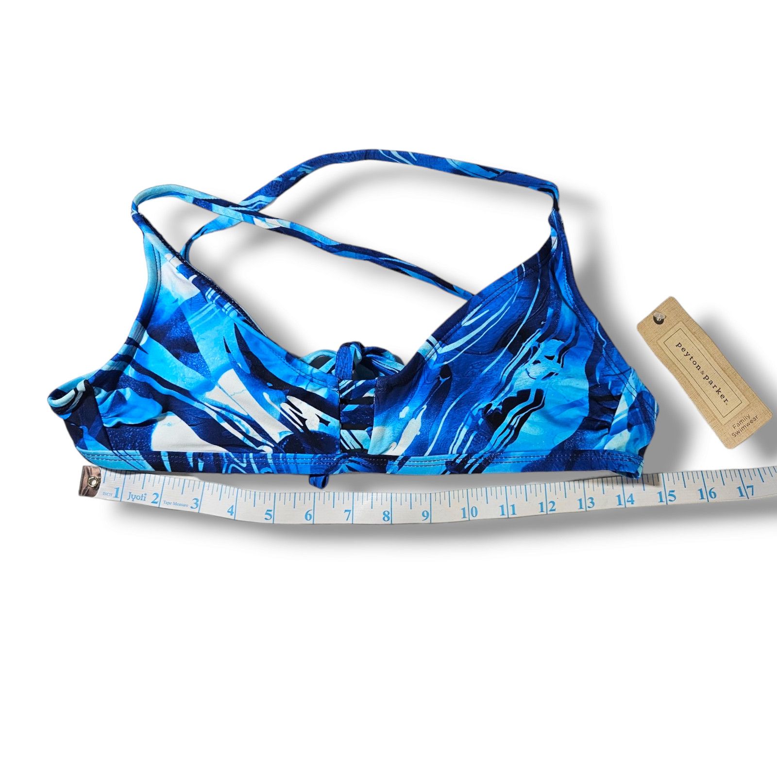 Other NWT Peyton & Parker Bikini Swim Top Sz. S Blue Tie Dye Size ONE SIZE - 4 Thumbnail
