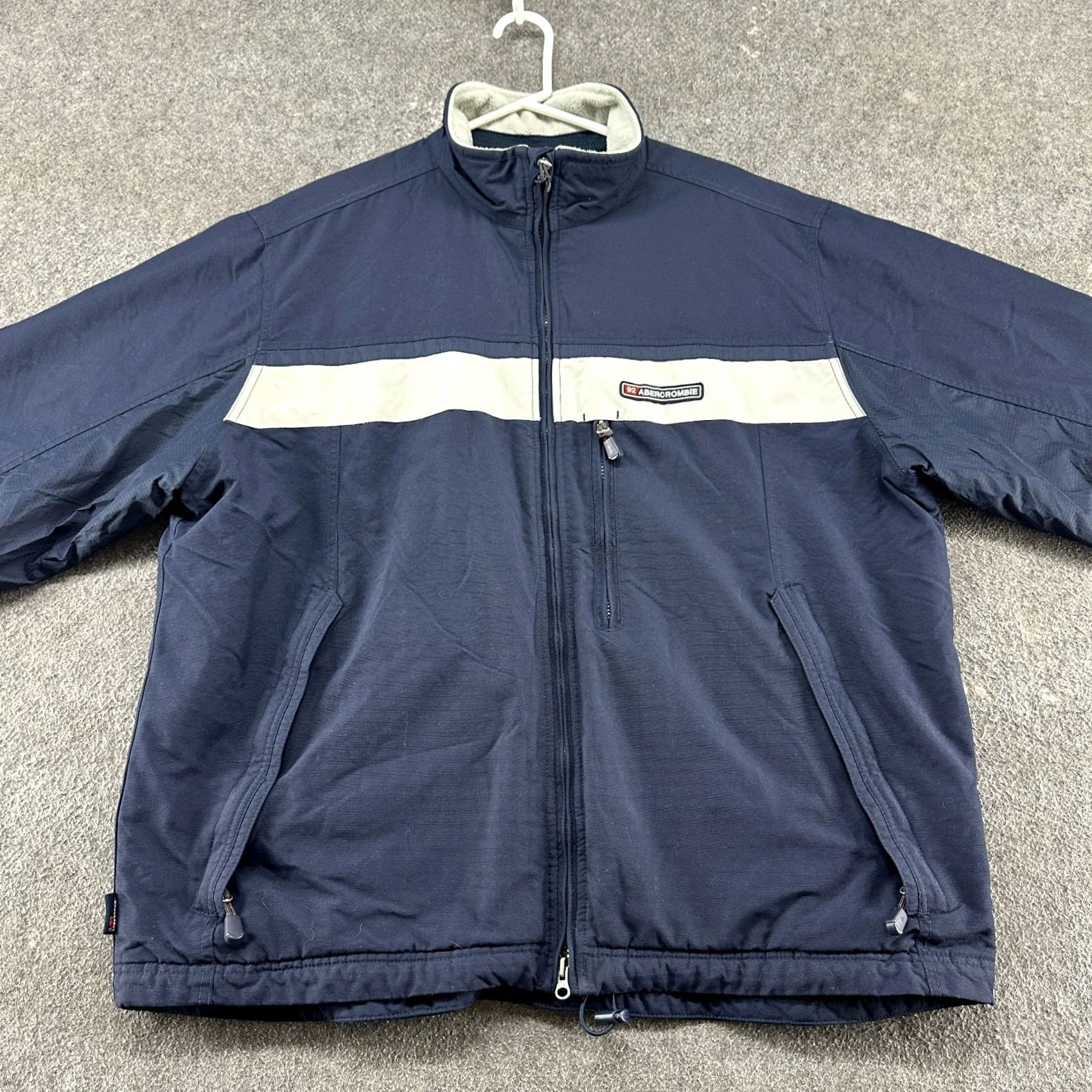 Abercrombie & Fitch VINTAGE Abercrombie & Fitch Jacket Mens XL Blue Windbreaker Fleece Lined Parka Jacket Bag? Size US XL / EU 56 / 4 - 3 Thumbnail