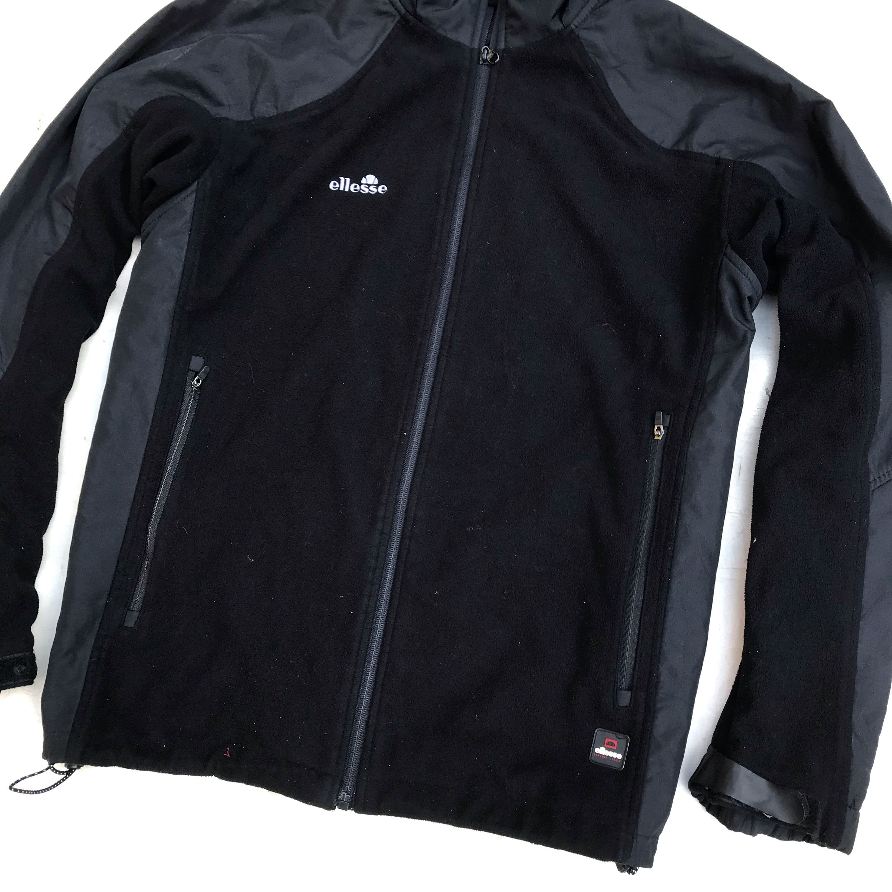 Ellesse Vintage Ellesse Black Polar nylon fleece Jacket Waterproof Size US L / EU 52-54 / 3 - 2 Thumbnail