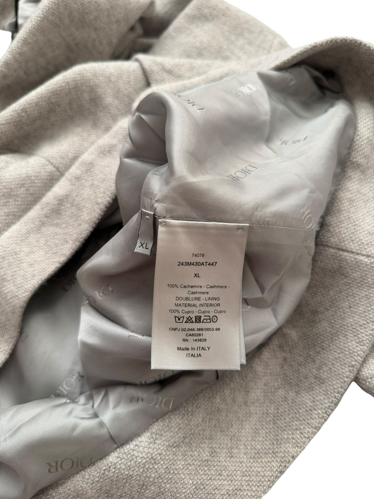 Dior $4000 Cashmere Cropped Ruched Collar Jacket Size US XL / EU 56 / 4 - 10 Thumbnail