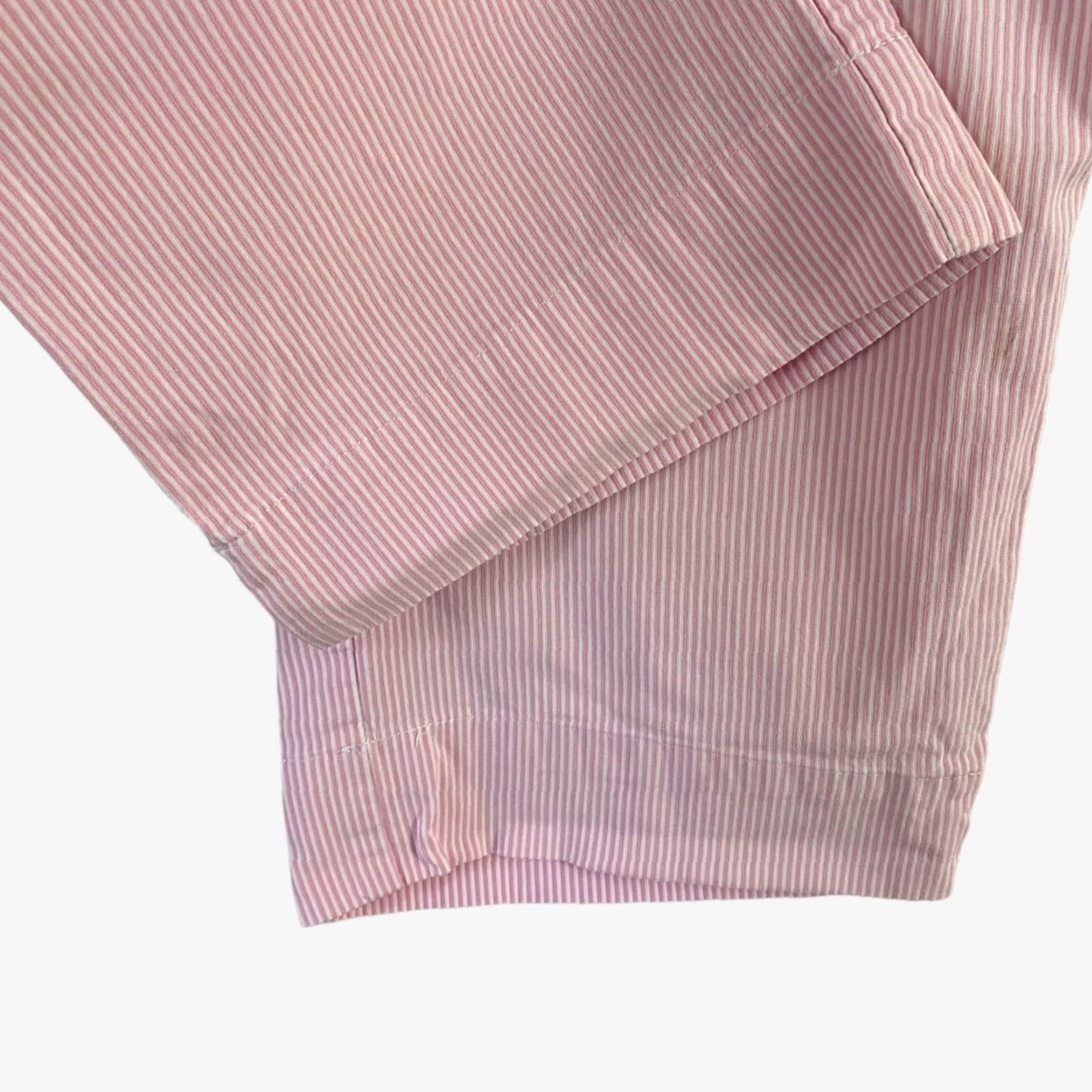 Ralph Lauren Lauren Ralph Lauren Active Capri Pants Womens 8 Pink White Stripe Stretch Pockets 97% Cotton 3% Elastane Beach Preppy Size 30" / US 8 / IT 44 - 6 Thumbnail