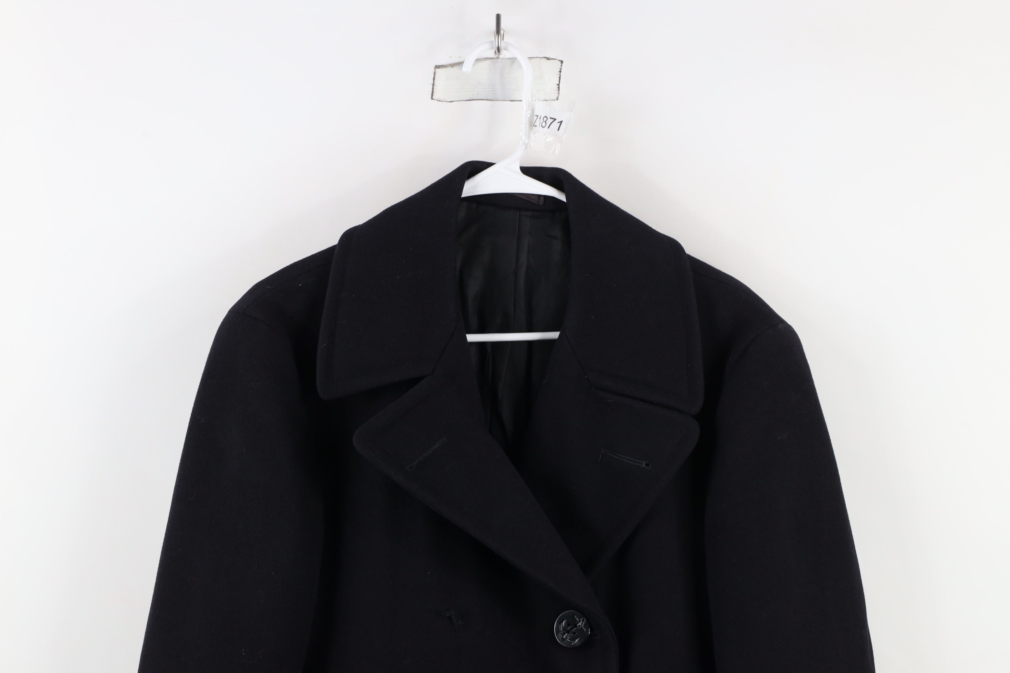 Vintage Vintage 40s World War II WWII Peacoat Jacket Blue USA USNR Size US XL / EU 56 / 4 - 2 Thumbnail