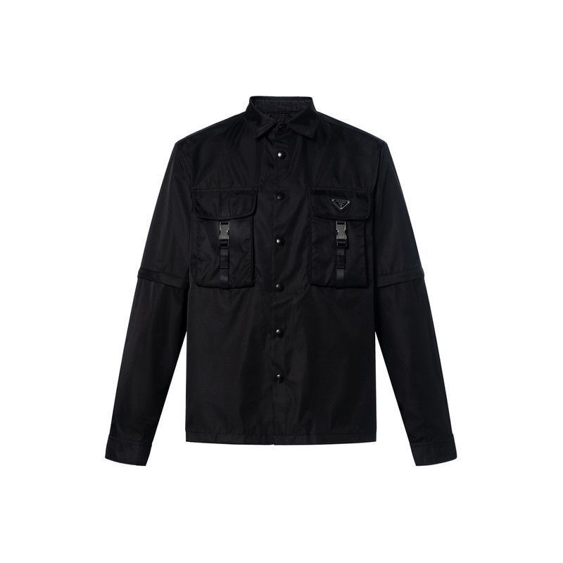 Prada Black Loose Fit Long Sleeve Shirt-2506