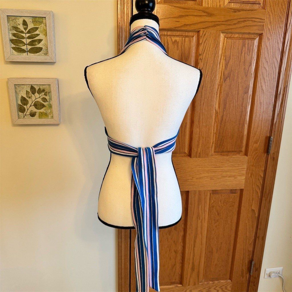 Shein SHEIN Crop Tank Top Womens Size M Blue Pink White Striped H Size M / US 6-8 / IT 42-44 - 2 Thumbnail
