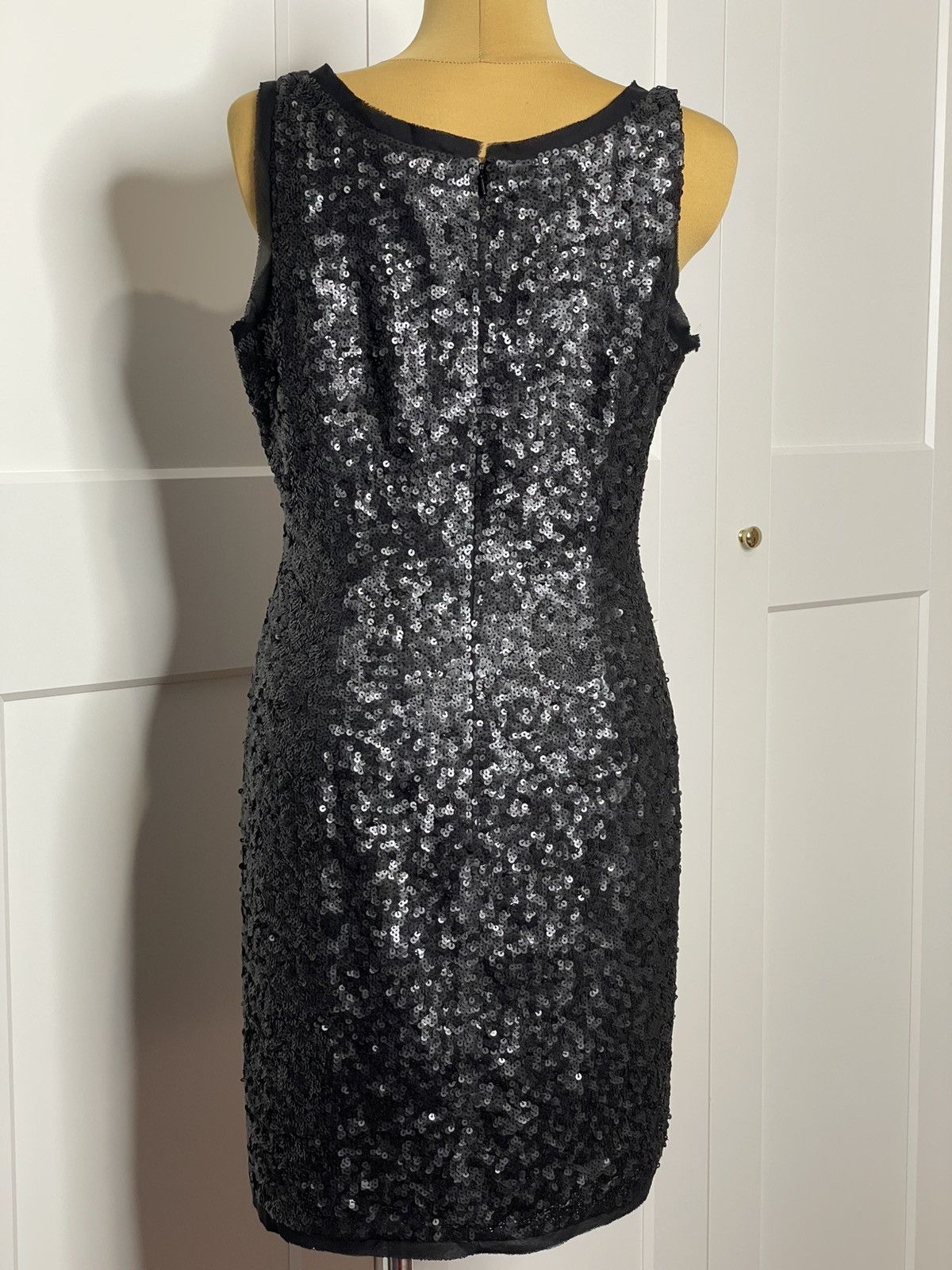 Talbots Black silk dress with sequins Size L / US 10 / IT 46 - 7 Thumbnail