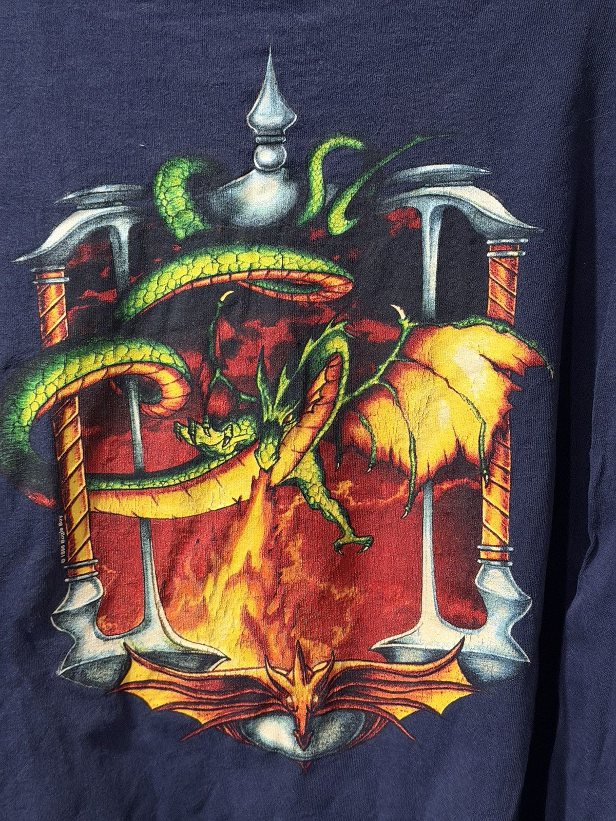 Bugle Boy Vintage Bugle Boy Fire Dragon Majestic L/S Shirt Large Bin 1 Size US L / EU 52-54 / 3 - 4 Thumbnail