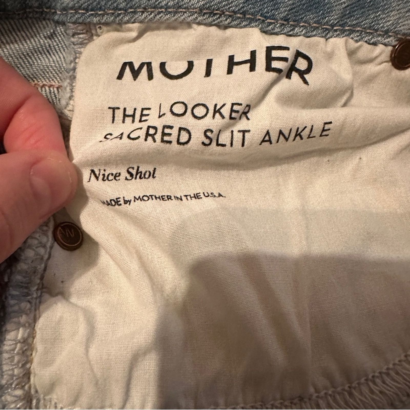 MOTHER Mother The Looker Sacred Slit Ankle Paint Splatter Jeans 27 Size 27" / US 4 / IT 40 - 9 Thumbnail