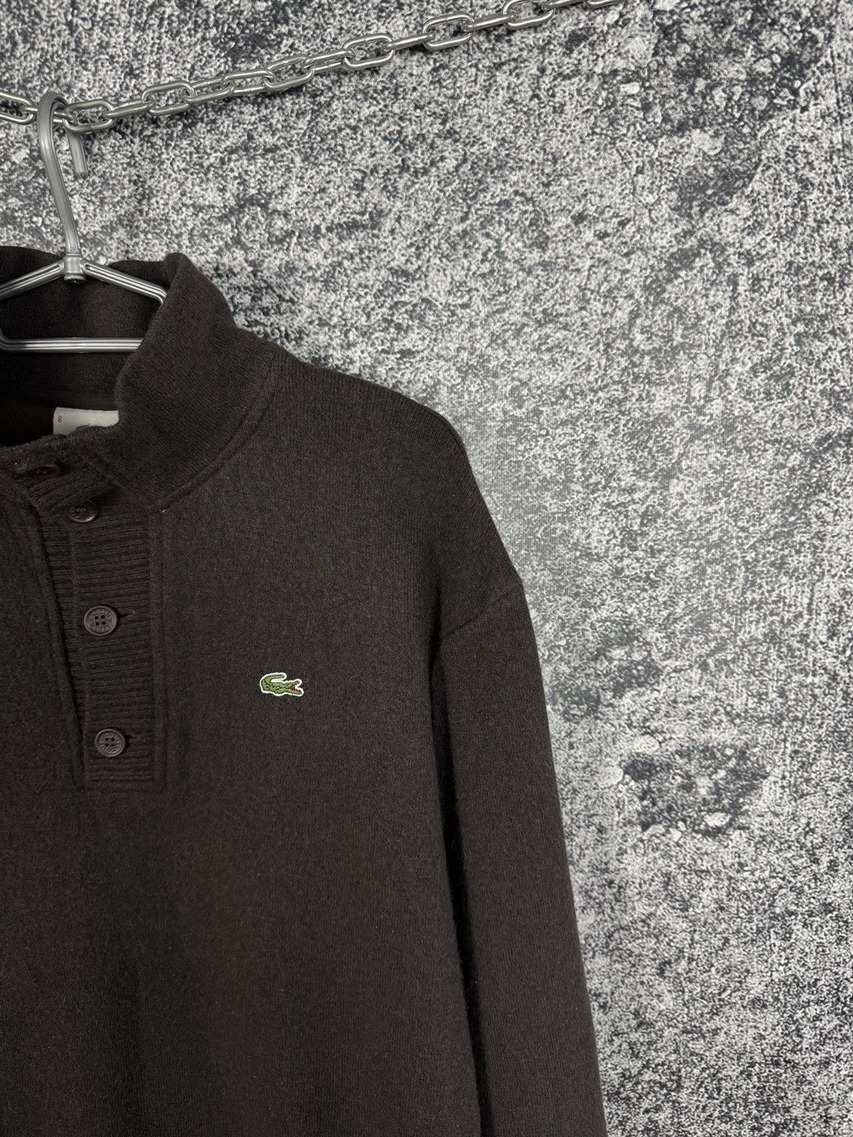 Lacoste Lacoste Wool Blend Sweater Pullover Button Collar Vintage Size US XXL / EU 58 / 5 - 2 Thumbnail