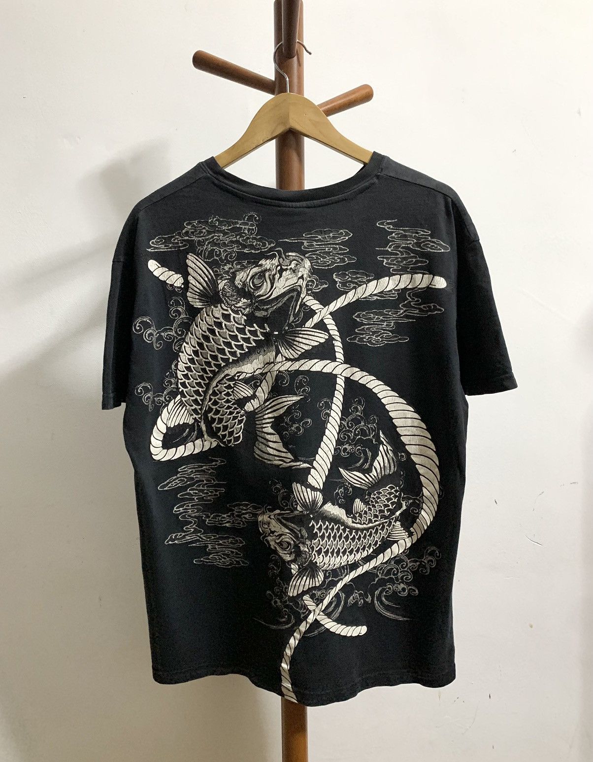 Japanese Brand Sukajan Carp Koi Shirt Size US L / EU 52-54 / 3 - 2 Thumbnail