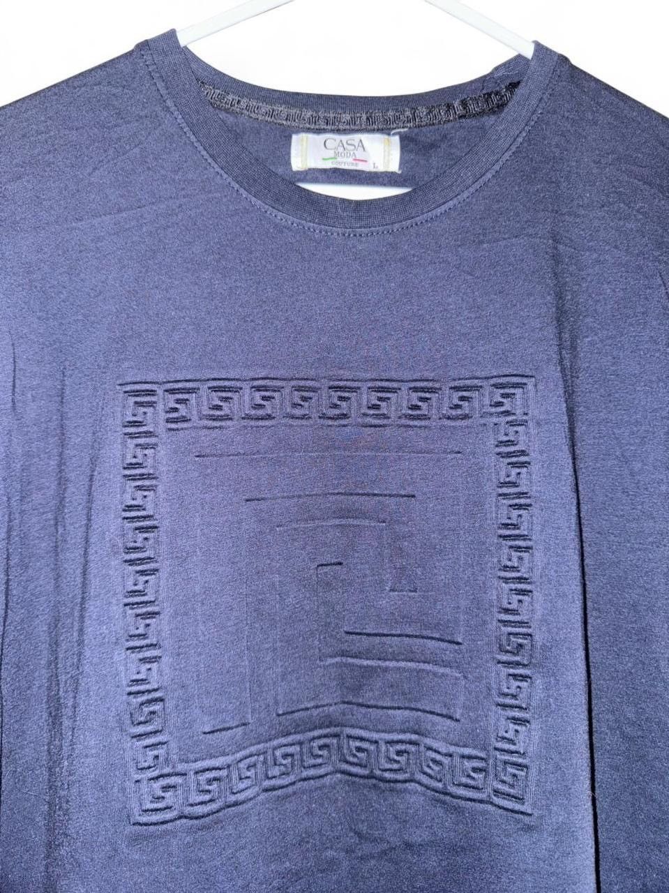Other Navy blue CASA MODA embroidered t-shirt Size US L / EU 52-54 / 3 - 2 Thumbnail