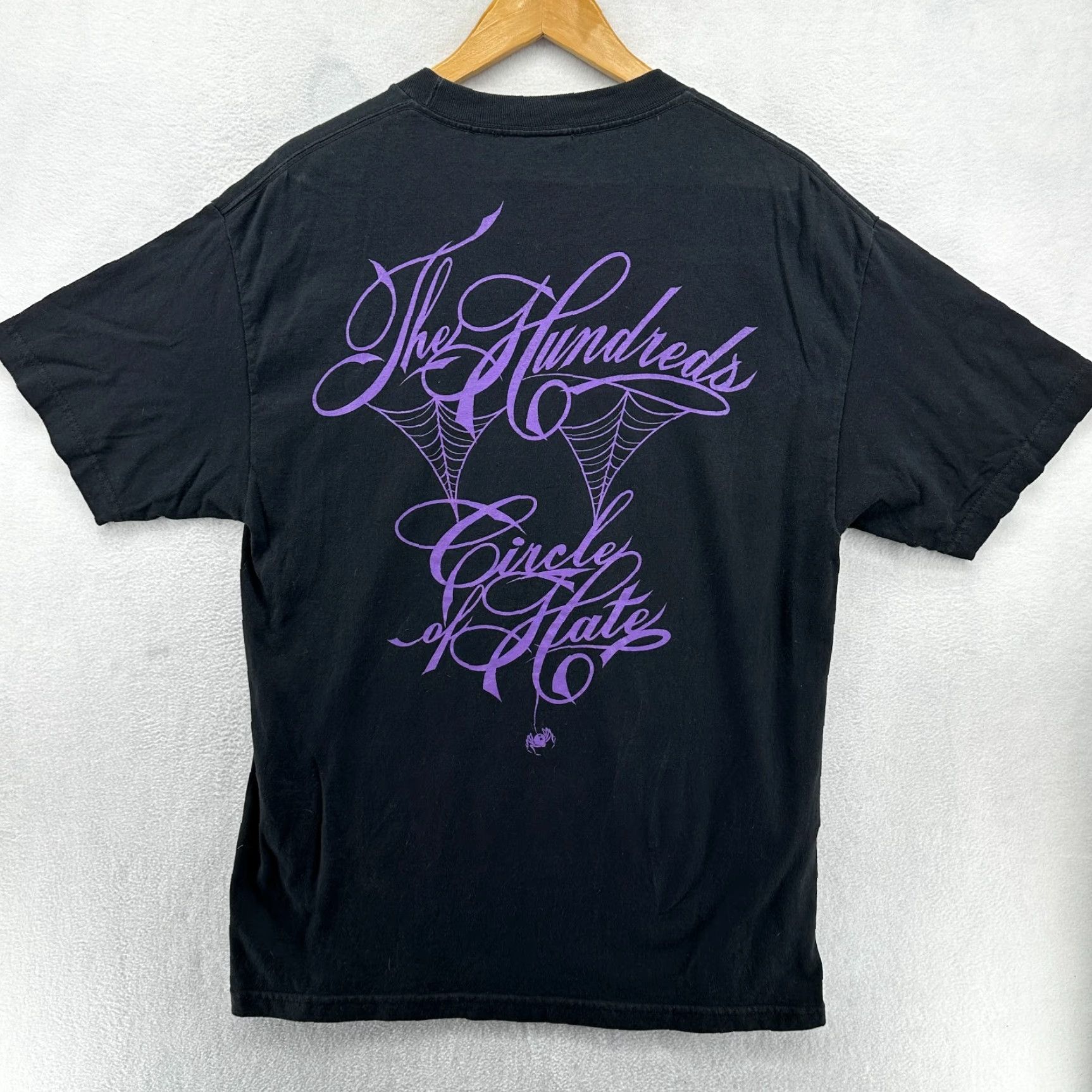 The Hundreds The Hundreds Circle of Hate Snake Spider Web T Shirt Mens Large Black Size US L / EU 52-54 / 3 - 5 Thumbnail