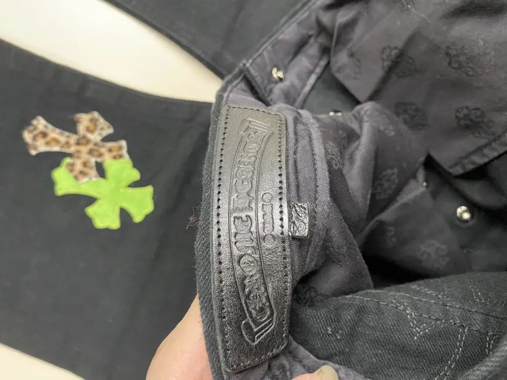 Chrome Hearts Chrome Hearts Leopard Green Leather Cross Patch Jeans Size US 34 / EU 50 - 11 Thumbnail