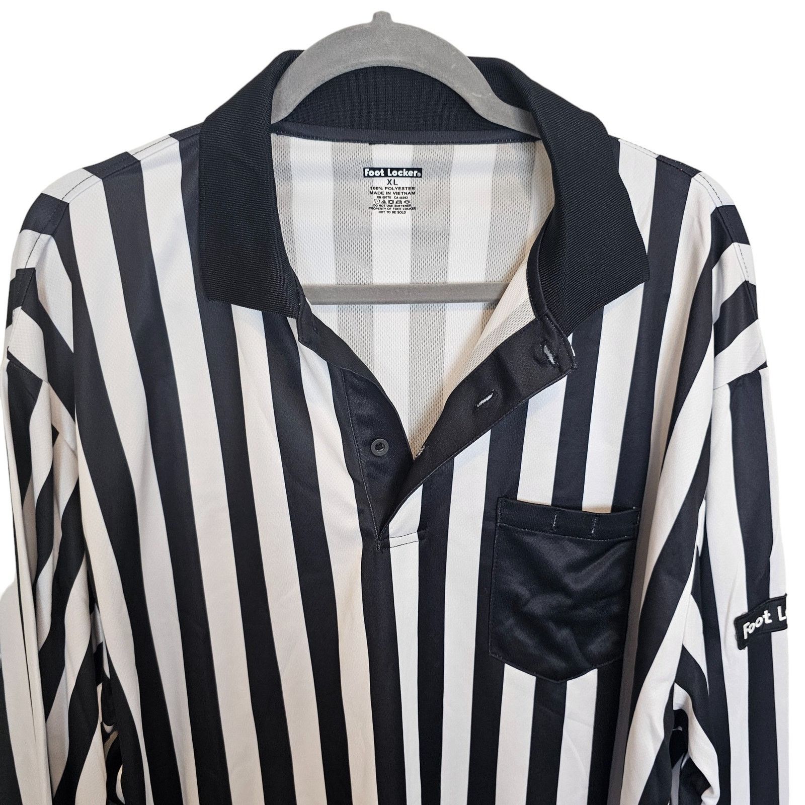Foot Locker Foot Locker Mens Striped Referee Polo Shirt Sz XL Sporty Size US XL / EU 56 / 4 - 2 Thumbnail