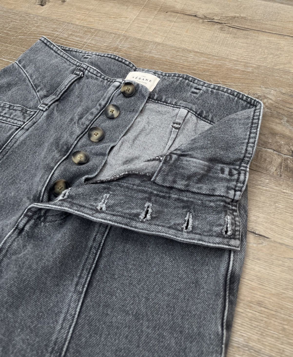Sezane Sezane Maxime Grey Trousers Size 25" / US 0 / IT 36 - 5 Thumbnail