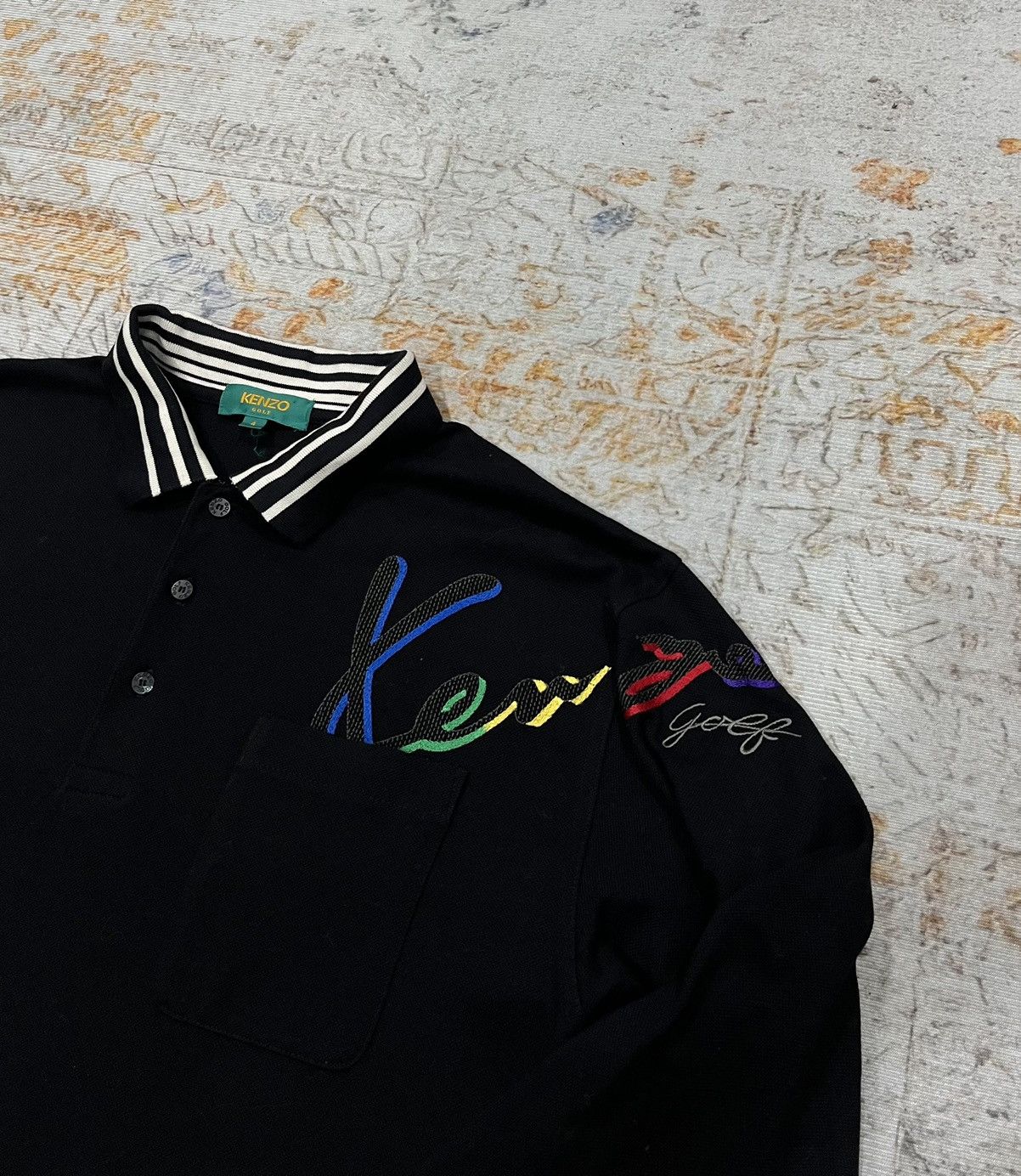 Kenzo Vintage Kenzo Golf Polo Longsleeve Size US L / EU 52-54 / 3 - 3 Thumbnail