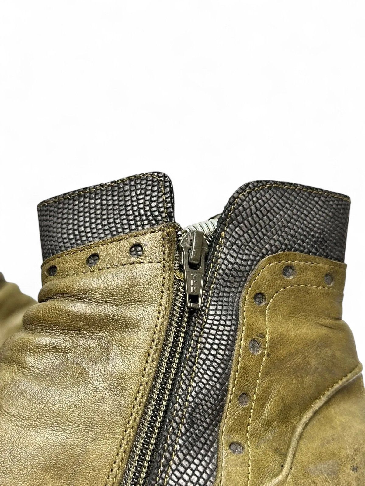 A.S.98 Vintage Casta Green Leather Boots Rare Y2K Style Size US 9 / IT 39 - 10 Thumbnail