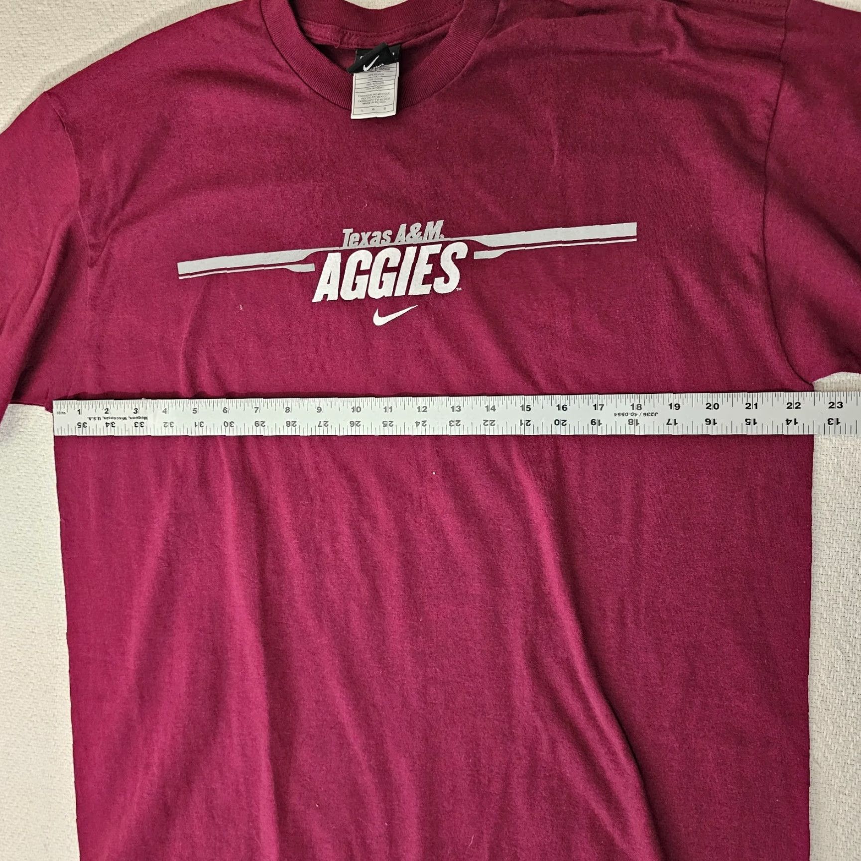 Nike Nike Men’s Texas A&M Aggies T-Shirt L Short Sleeve Crew Neck Logo Maroon Size US L / EU 52-54 / 3 - 6 Thumbnail