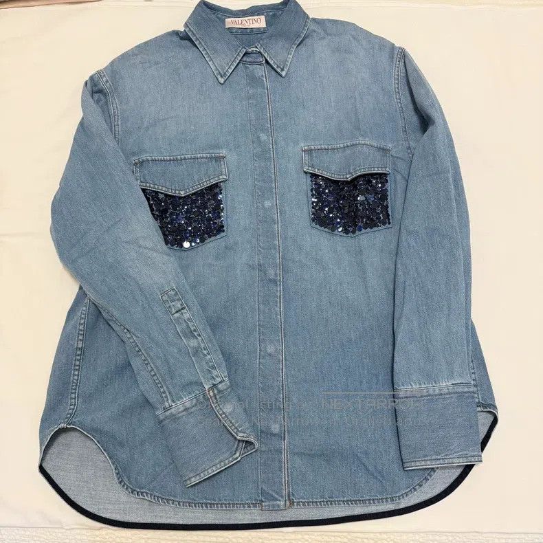 Valentino Valentino Blue denim jacket Size M / US 6-8 / IT 42-44 - 1 Thumbnail